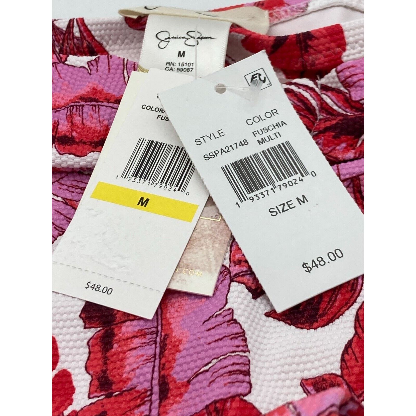 Jessica Simpson Jessica Simpson Women's Palm Print Swimsuit Bottoms Size M Size ONE SIZE - 6 Thumbnail