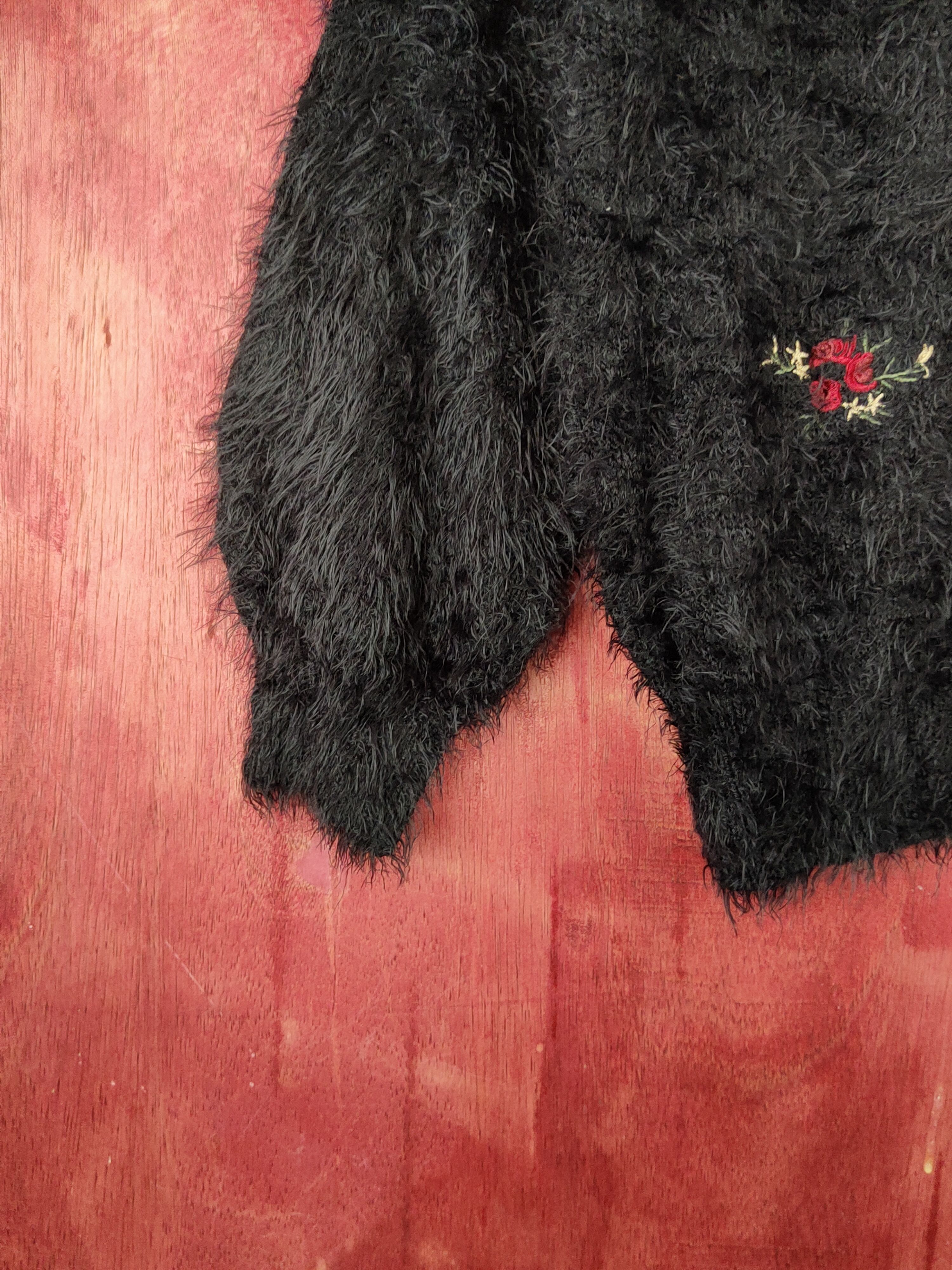 Homespun Knitwear × Japanese Brand × Vintage Earth Music & Ecology Black Fur Mohair Knitwear #S1886 Size S / US 4 / IT 40 - 5 Thumbnail