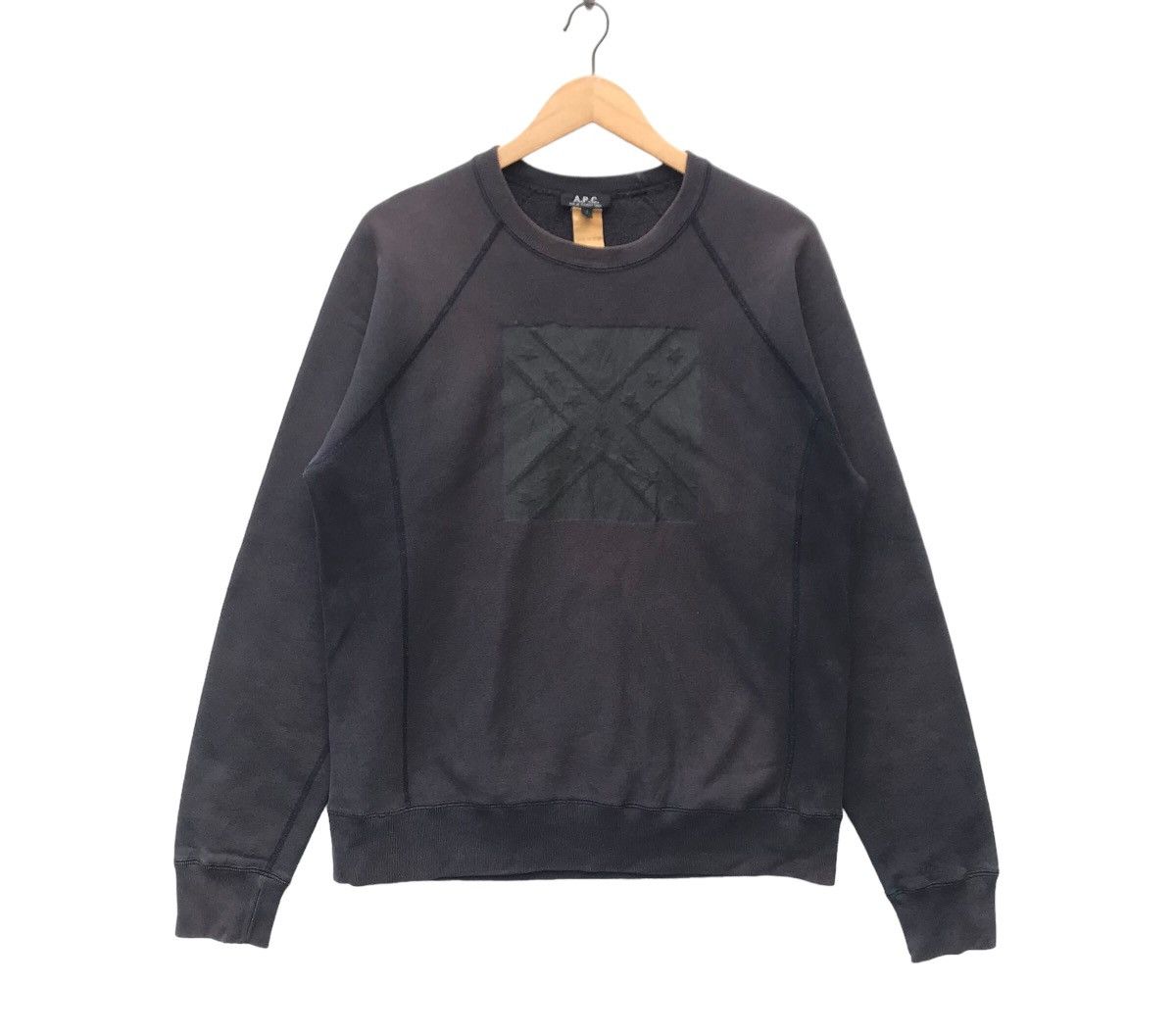A.P.C. Faded Black Apc French Made Reverse Weave Crewneck Size US M / EU 48-50 / 2 - 2 Thumbnail