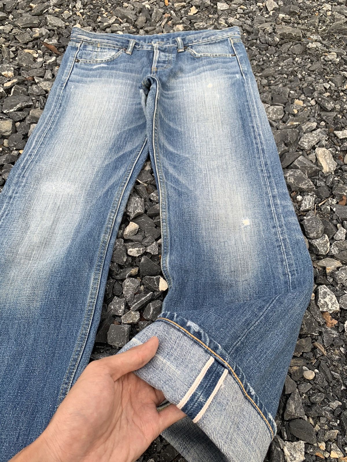 Other JAPANESE BRAND MACPHEE SELVEDGE BUTTON FLY DISTRESSED DENIM Size US 31 - 5 Thumbnail