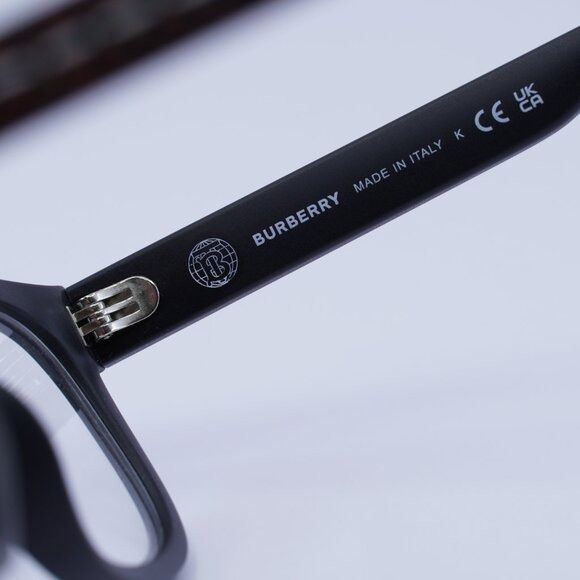 Burberry Burberry BE2385U 3464 Eyeglasses Black 56mm Rectangle Frame Size ONE SIZE - 5 Thumbnail