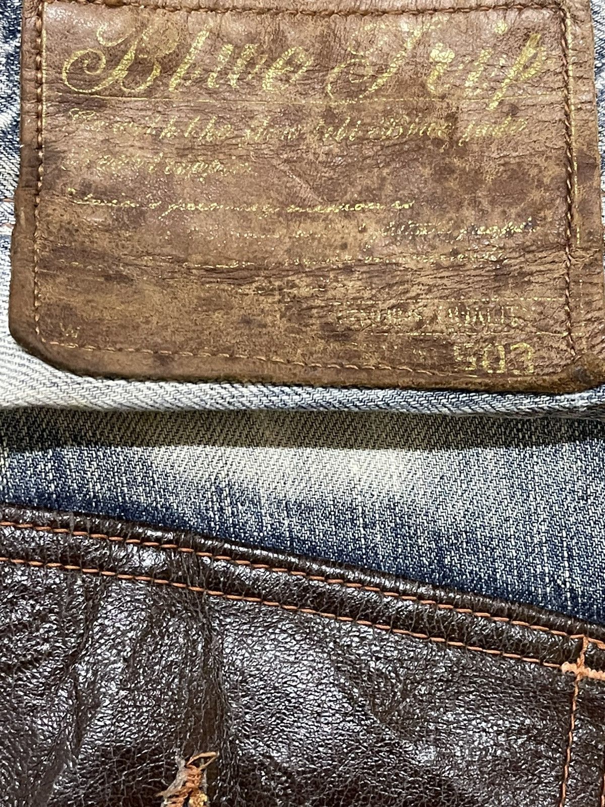 Edwin Vintage Edwin 503 Mud Wash Faded Distress Baggy Jeans Size US 34 / EU 50 - 9 Thumbnail