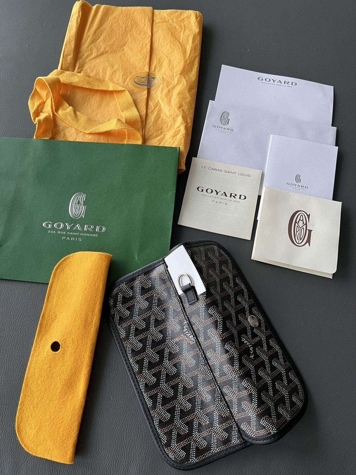 Goyard Iconic Giftable Goyard Logo Pouch Wallet Black Brand New Size ONE SIZE - 4 Thumbnail