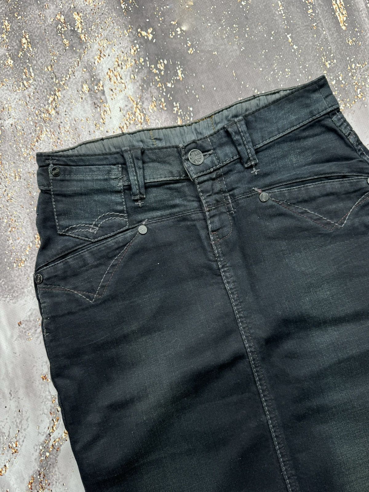 Levi's × Vintage Levi’s Vintage Bondage Denim Midi Skirt Size 25" / US 0 / IT 36 - 3 Thumbnail