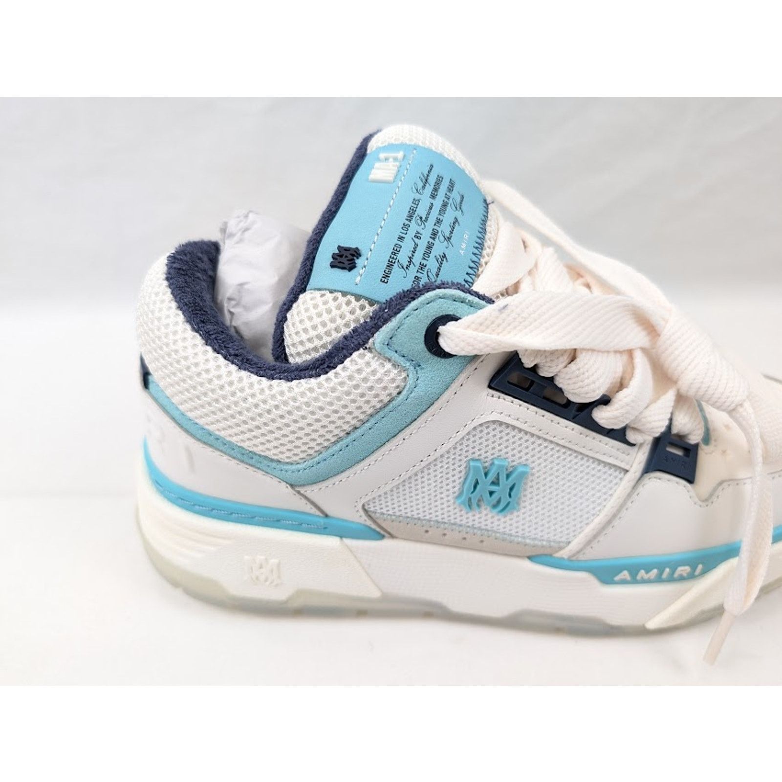 Amiri o1rshd1 MA-1 Low-Top Sneakers in Blue Size US 12 / EU 45 - 4 Thumbnail