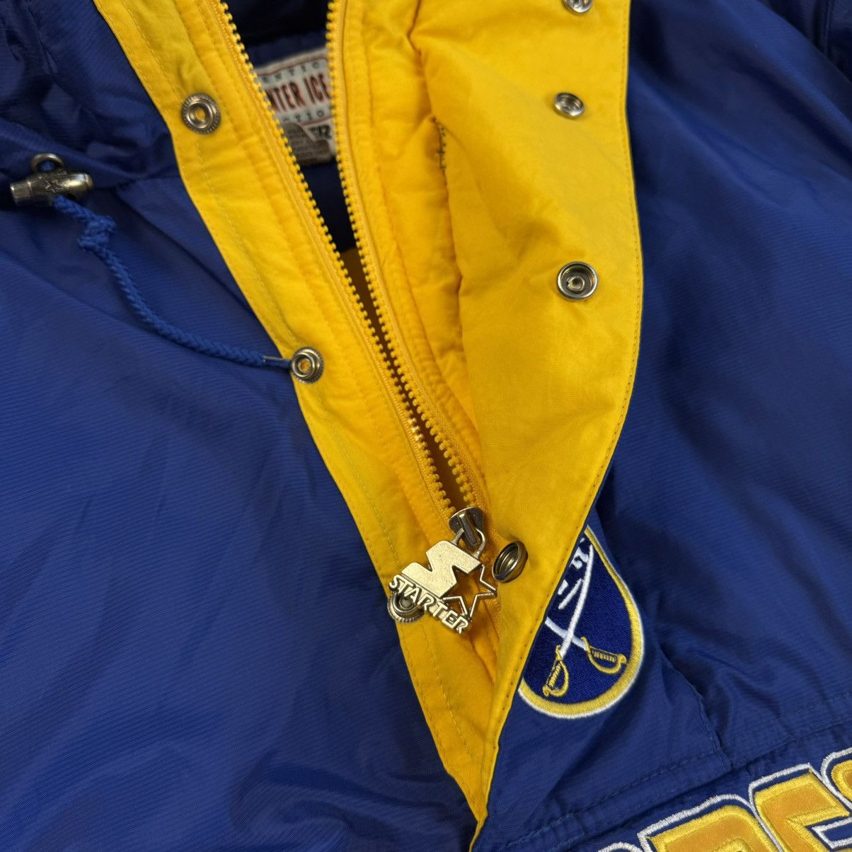 NHL × Starter × Vintage 90s STARTER NHL BUFFALO SABRES PULLOVER HOODED JACKET Sz XL Size US XL / EU 56 / 4 - 11 Thumbnail