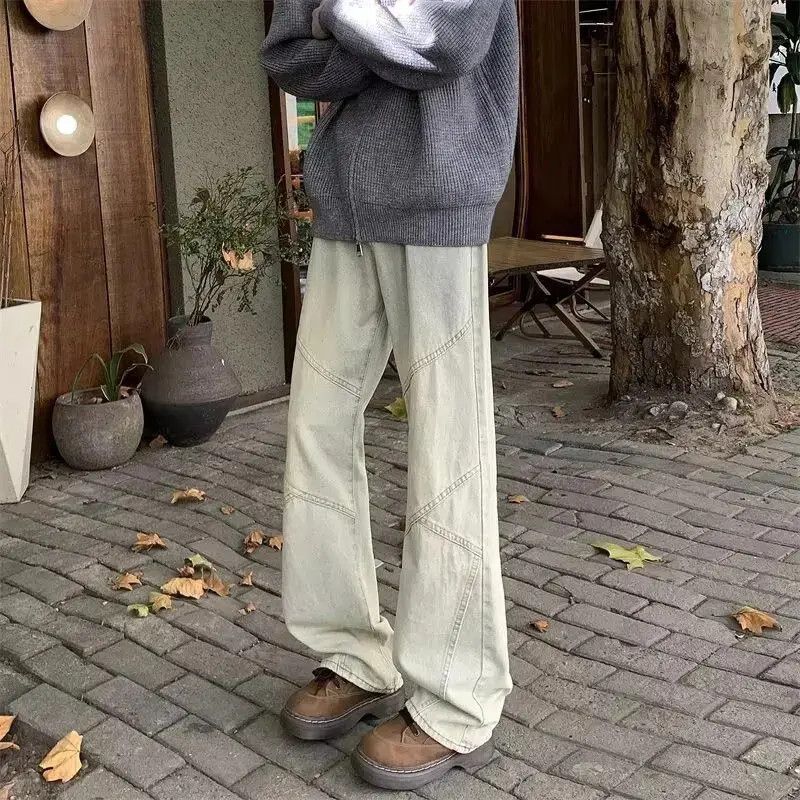 Japanese Brand Retro loose straight leg micro flared jeans Size US 32 / EU 48 - 4 Thumbnail