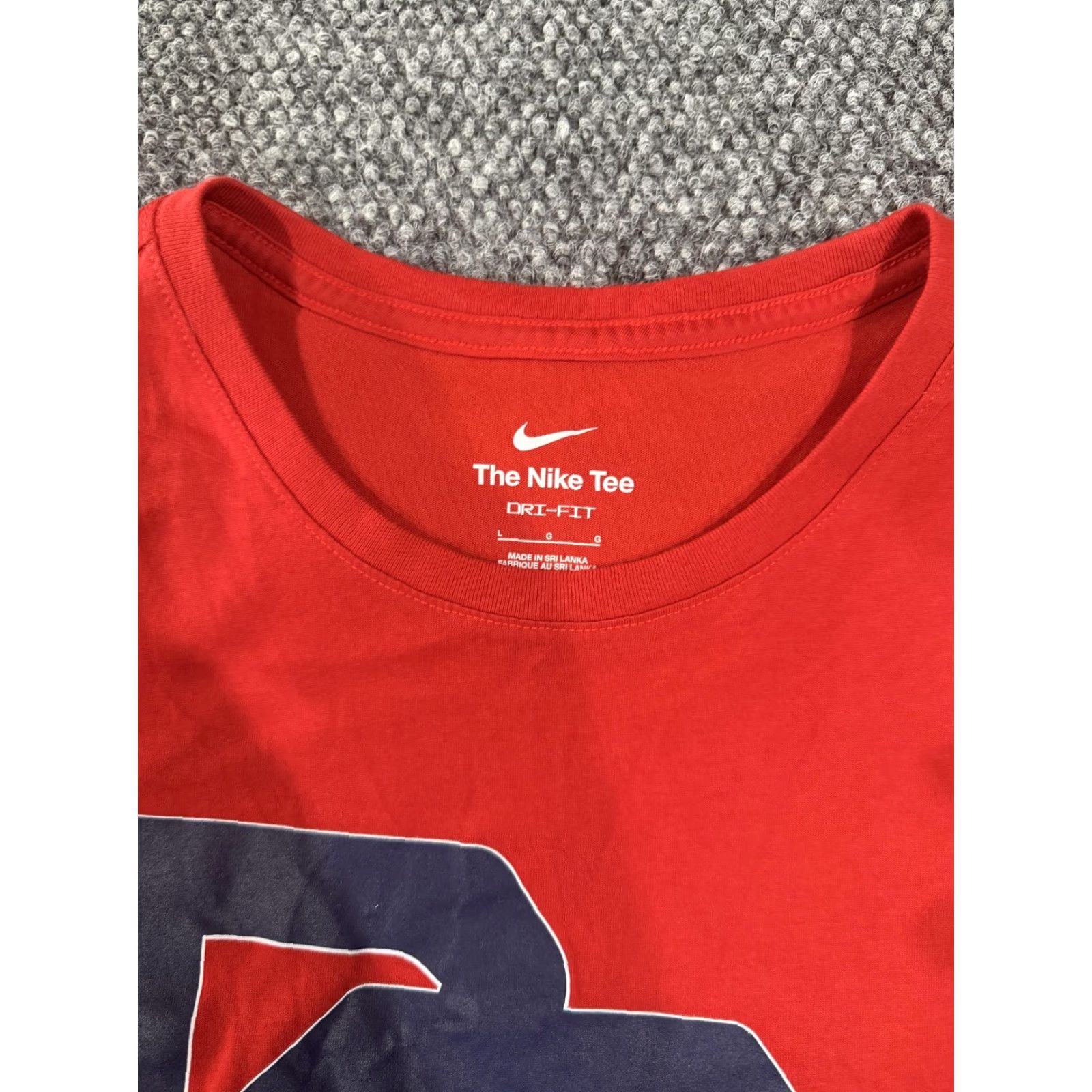 Nike Nike Shirt Mens L Red Football Player Graphic Tee Dri-FIT Athletic Size US L / EU 52-54 / 3 - 3 Thumbnail