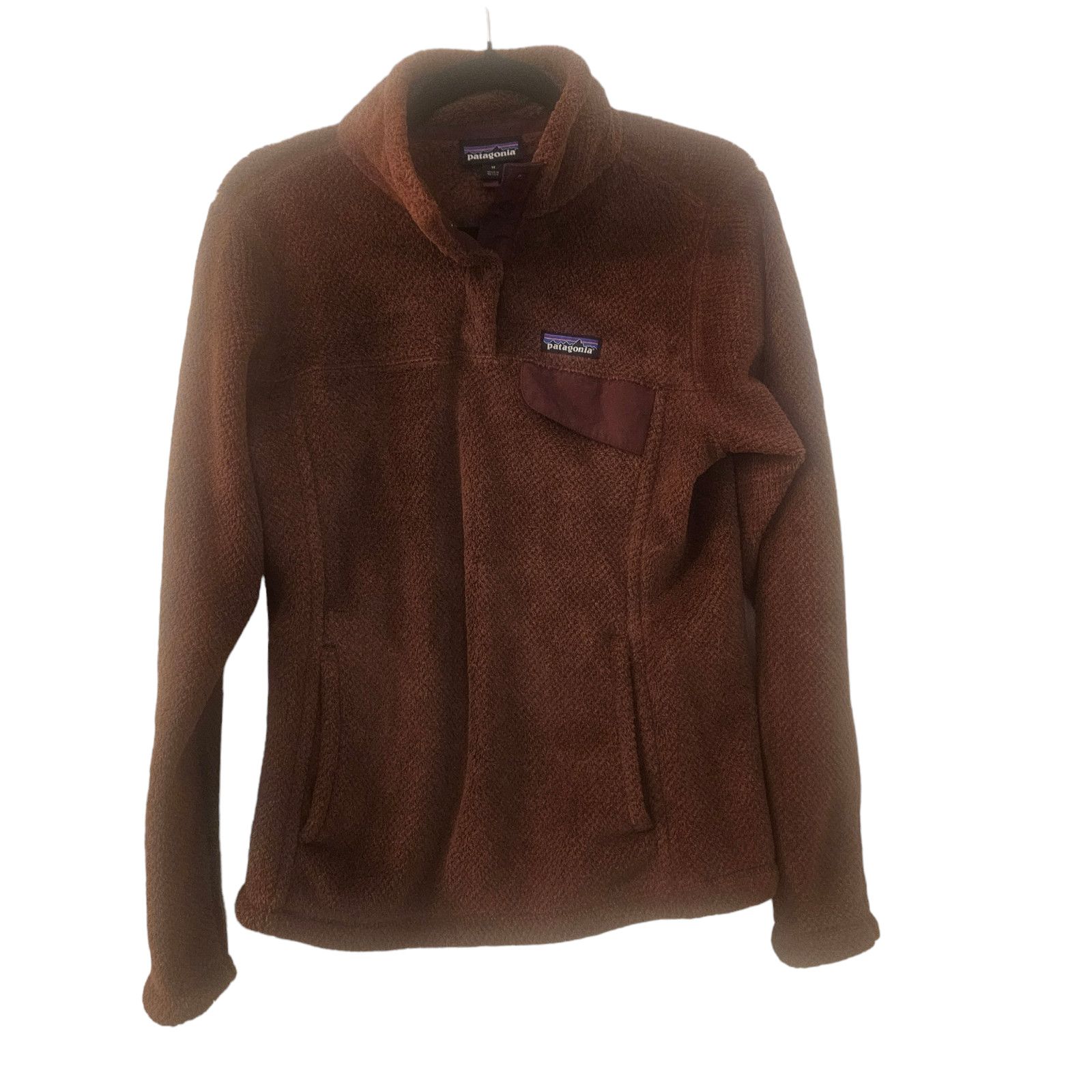 Patagonia PATAGONIA Women’s Medium Fleece Burgundy Pullover Jacket Size M / US 6-8 / IT 42-44 - 1 Thumbnail