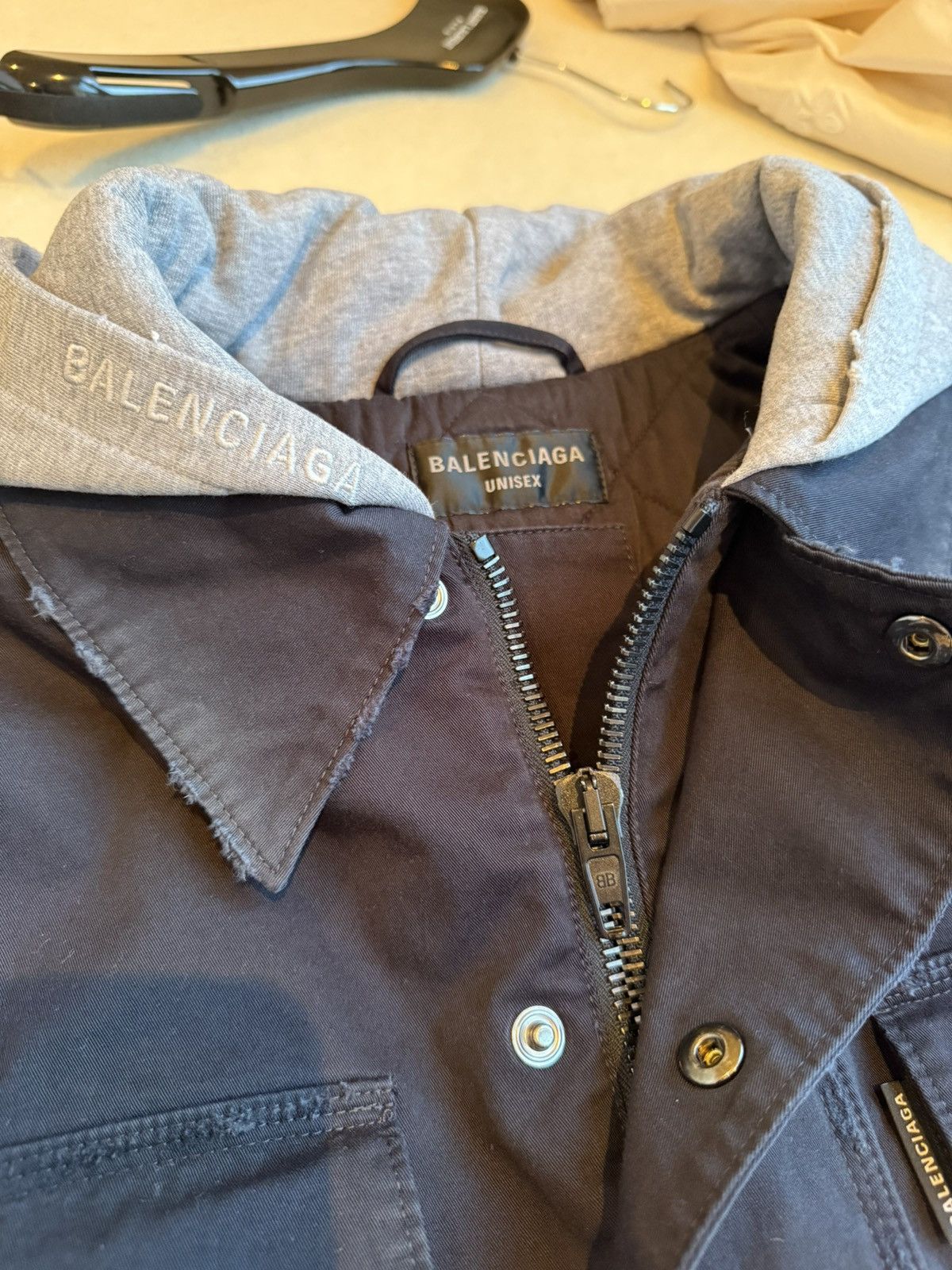Balenciaga FW23 $3.5k 🤑 Balenciaga double B workwear jacket coat parka Size US L / EU 52-54 / 3 - 19 Thumbnail