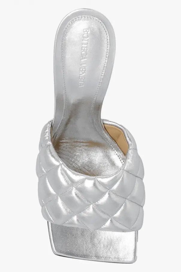 Bottega Veneta o1n1vont1224 Padded Sandal Mules in Silver Size US 5 / IT 35 - 6 Thumbnail