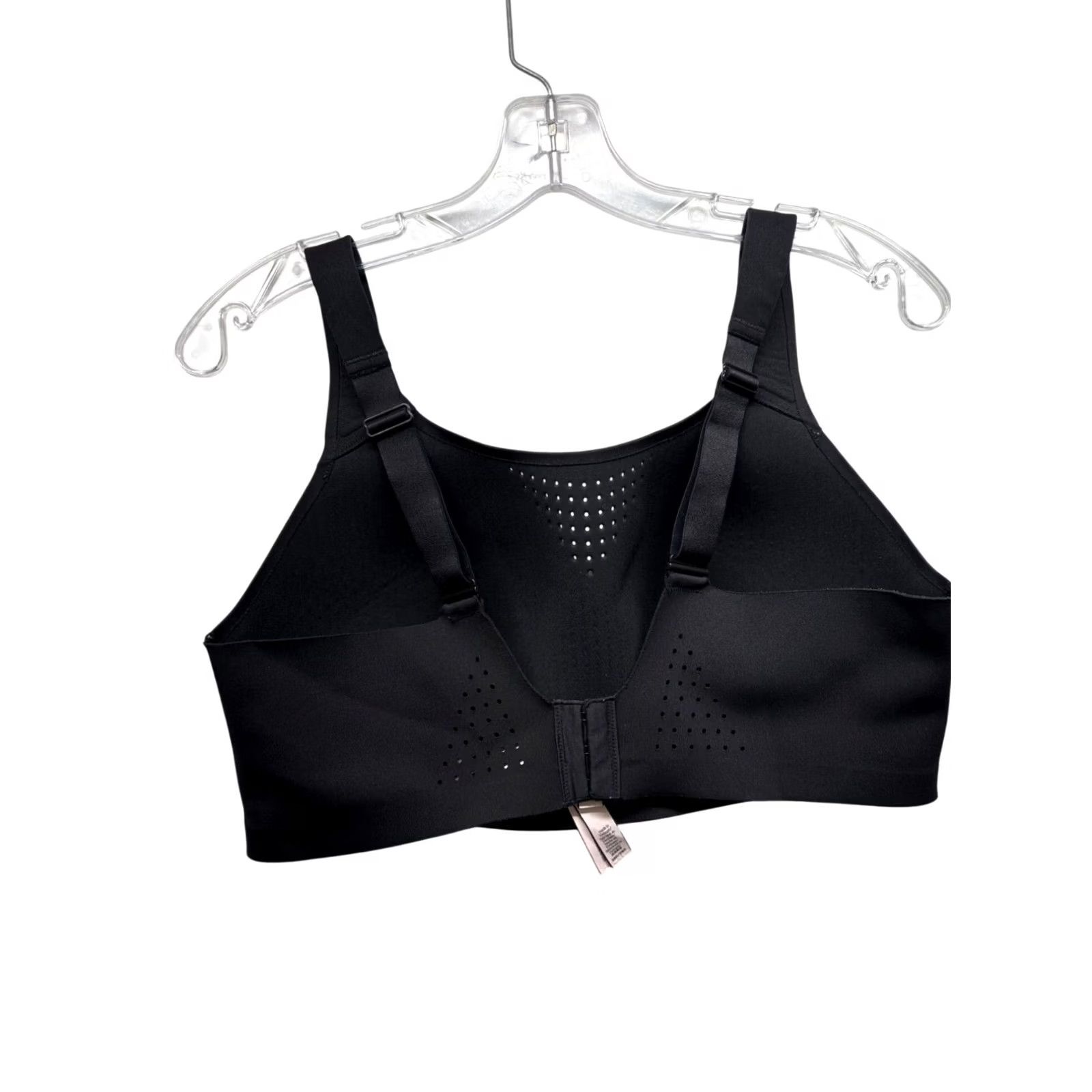 Victoria's Secret Victoria's Secret Sports Bra Shirt 38D Black Womens 38D Bra High Support Seamless Adjustable Straps Size ONE SIZE - 2 Thumbnail