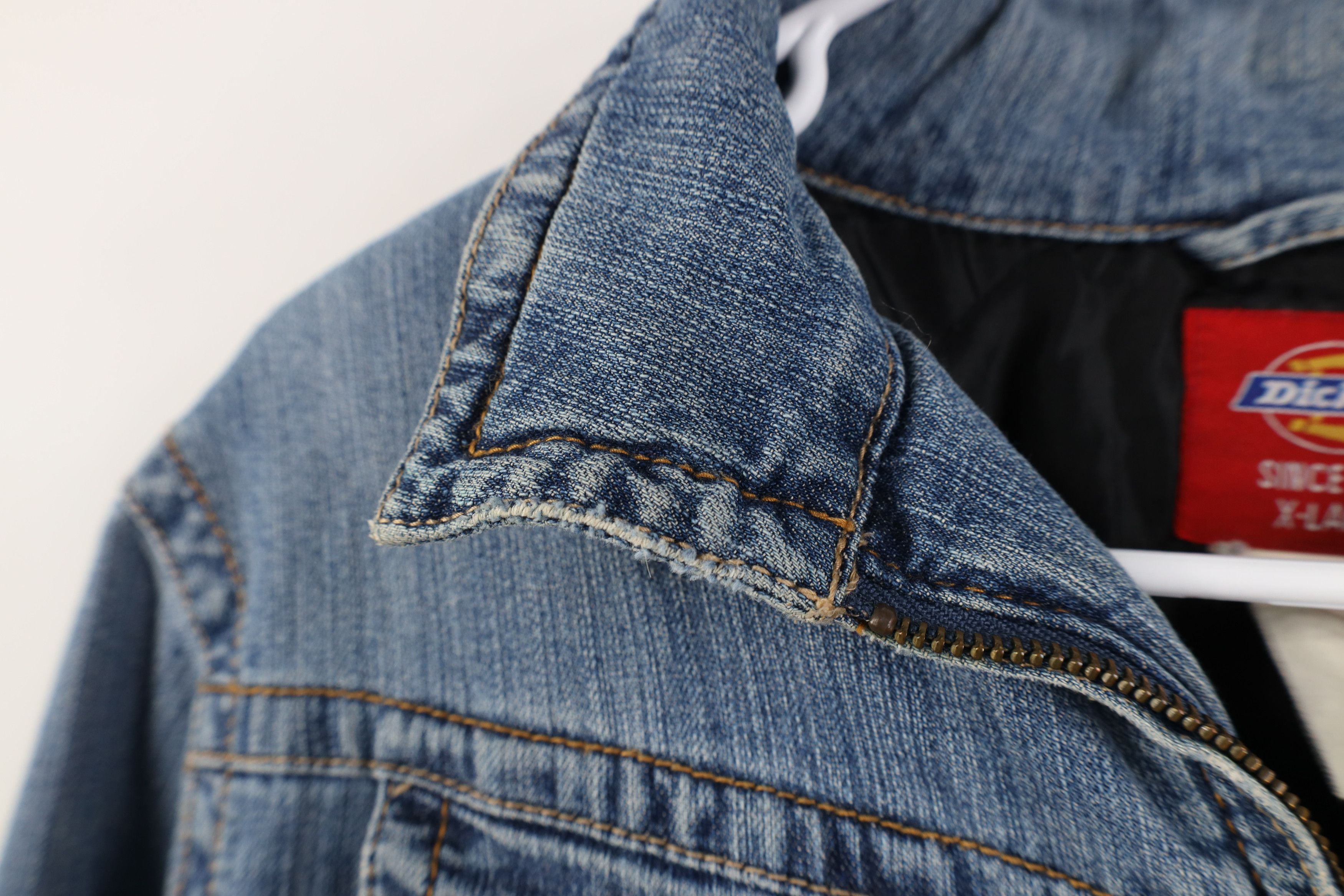 Dickies Vintage Y2K Dickies Quilted Denim Jean Tucker Jacket Blue Size XL / US 12-14 / IT 48-50 - 14 Thumbnail