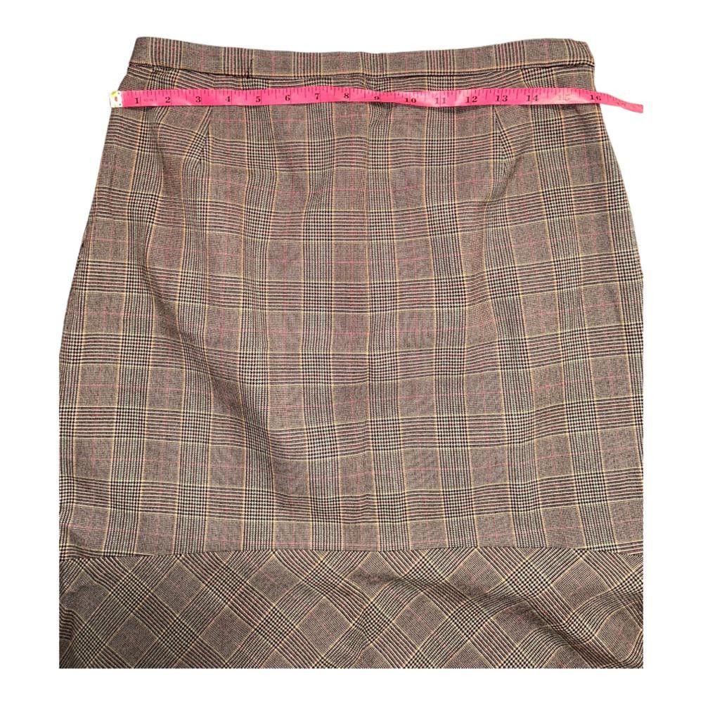 Designer Dialogue l NWT Plaid Pencil Skirt W Ruffle Size 14 Size 36" / US 14 / IT 50 - 4 Thumbnail
