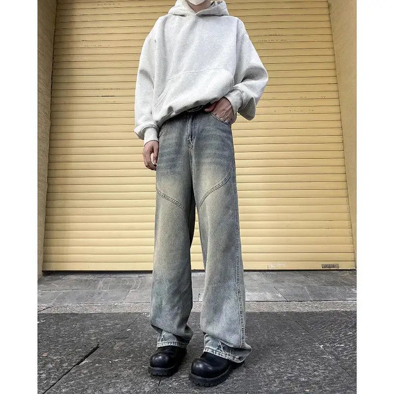 Japanese Brand Retro loose straight leg micro flared jeans Size US 32 / EU 48 - 1 Thumbnail
