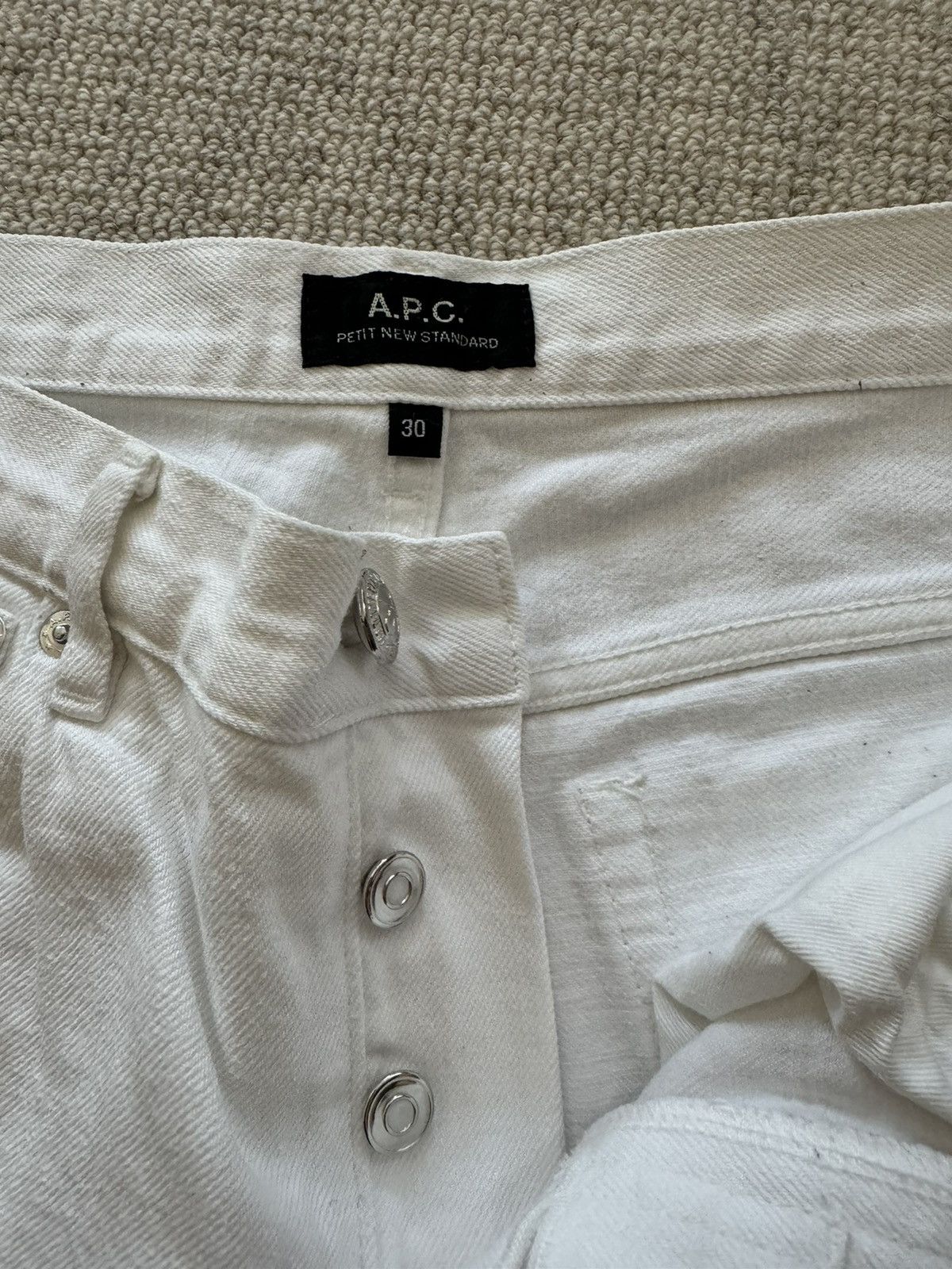 A.P.C. APC Petit New Standard White Jeans Size US 30 / EU 46 - 3 Thumbnail