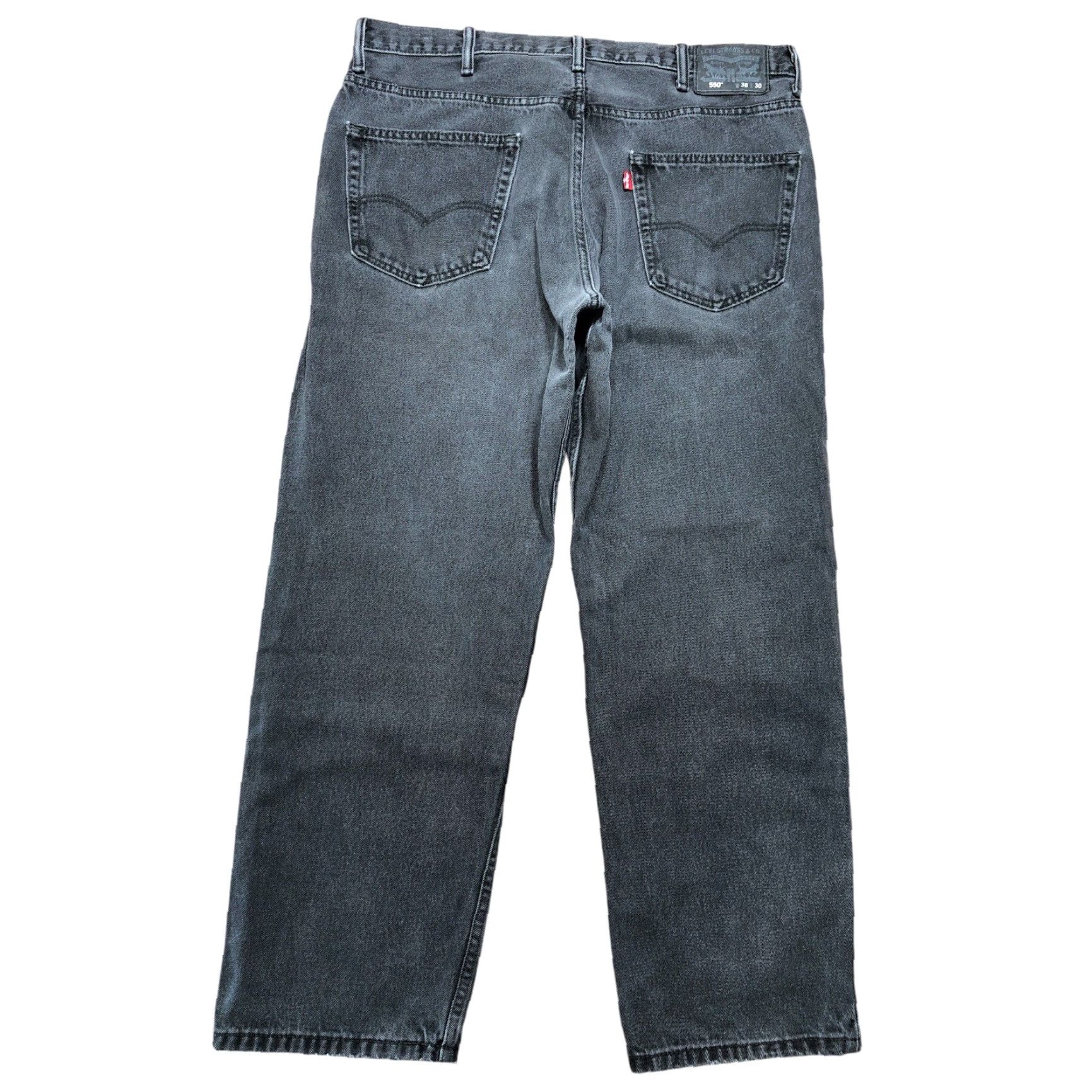 Levi's Levi's 550 Jeans Straight Mens 38x30 Black Denim 100% Cotton Relaxed Fit Belt Loops Zipper 5-Pocket Western USA Classic 80s 90s Mens Size US 38 / EU 54 - 2 Thumbnail