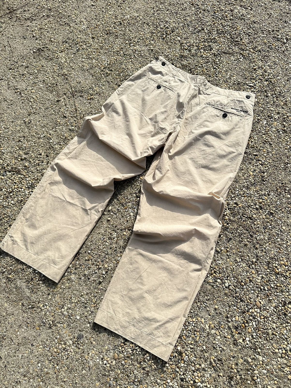 image of Massimo Osti x Stone Island Vintage Cotton Pants Made In Italy in Yellow, Men's (Size 36)