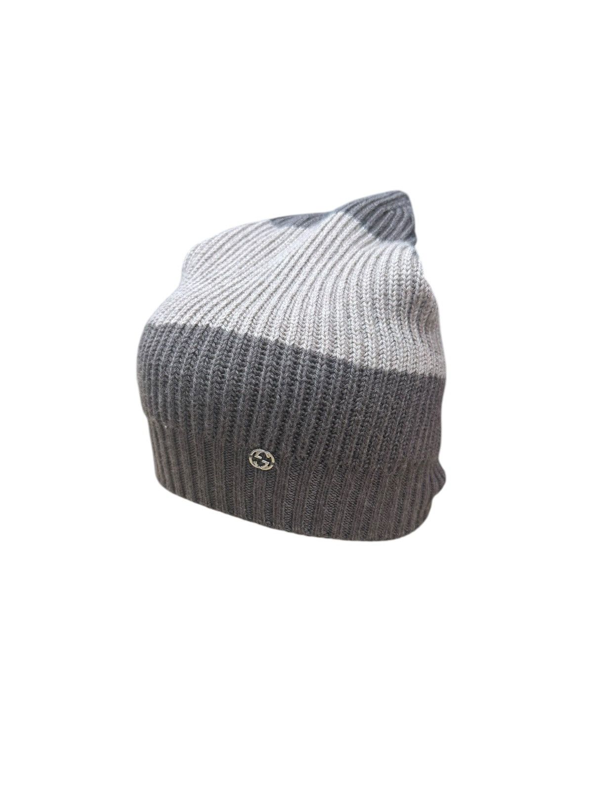 Gucci Gucci Ribbed Wool Interlocking GG Beanie Hat Size ONE SIZE - 3 Thumbnail