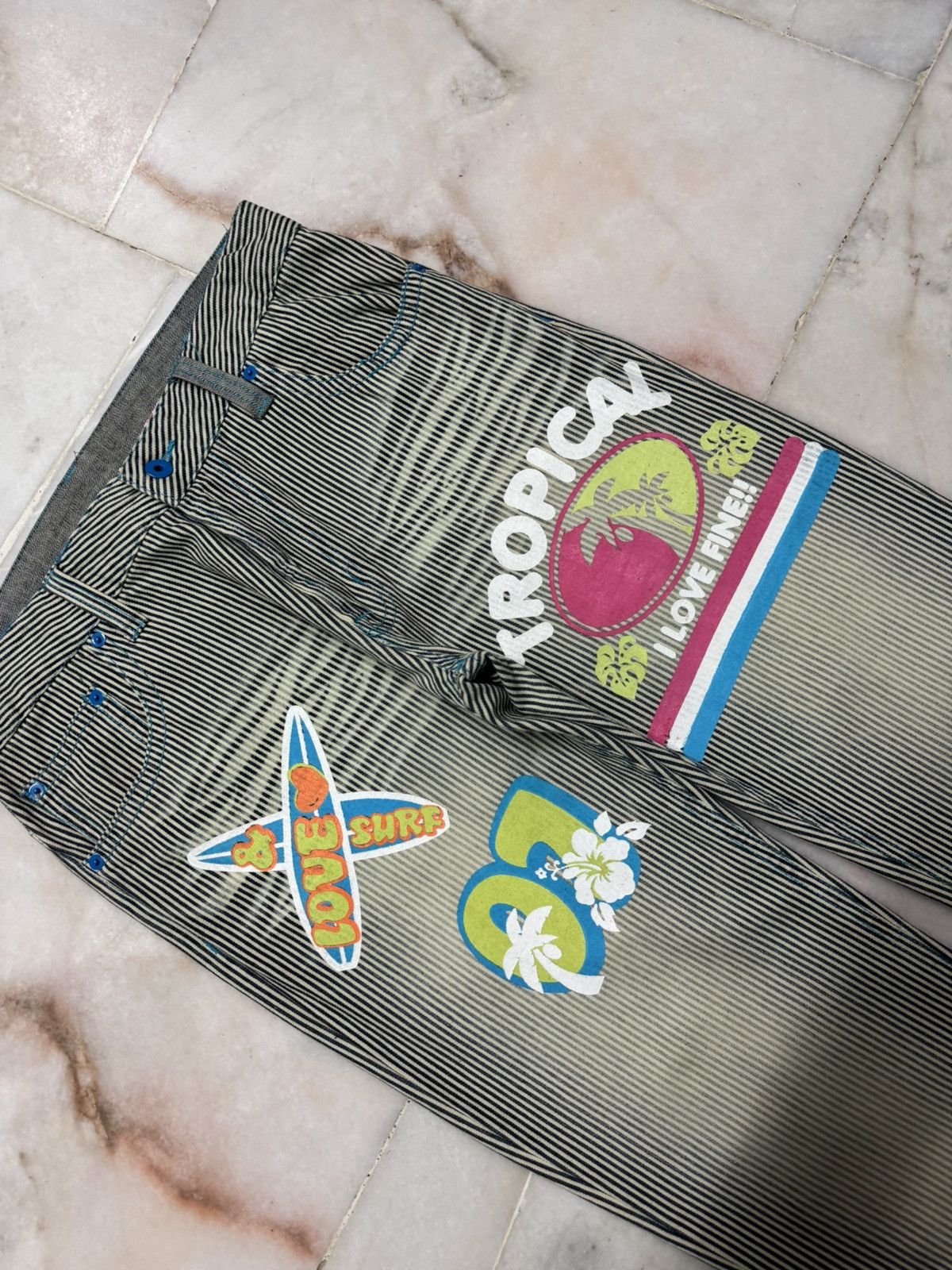 Hysteric Glamour 💥Insane 90s Clone Devgru Mudwash Faded Hickory Surf Jean Size US 32 / EU 48 - 8 Thumbnail