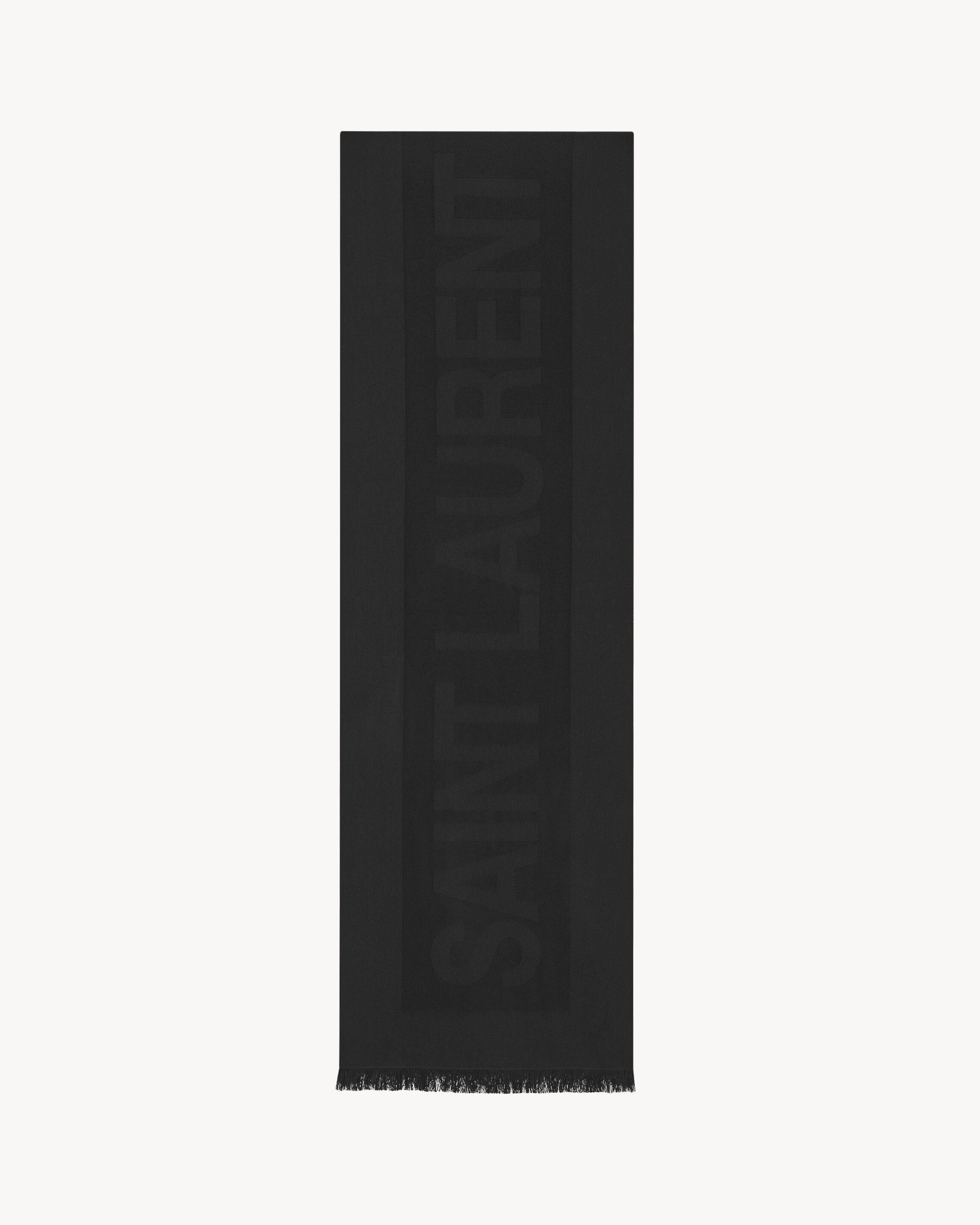 Saint Laurent Paris scarf in wool jacquard Size ONE SIZE - 1 Preview