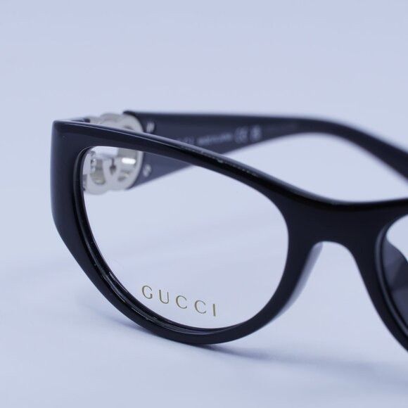 Gucci Gucci GG1825O 001 Eyeglasses Shiny Black 54mm Cat Eye Frame Size ONE SIZE - 9 Thumbnail