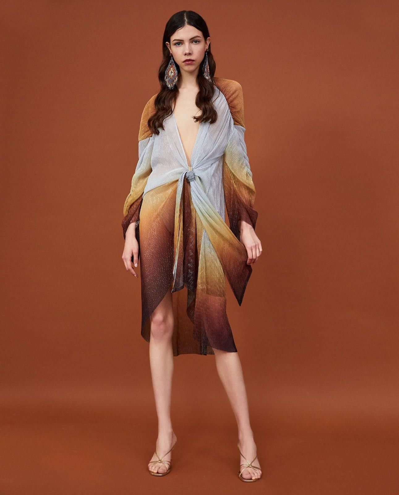 Zara ZARA Collection Metallic Glitter Ombre Midi Dress S Size S / US 4 / IT 40 - 1 Thumbnail