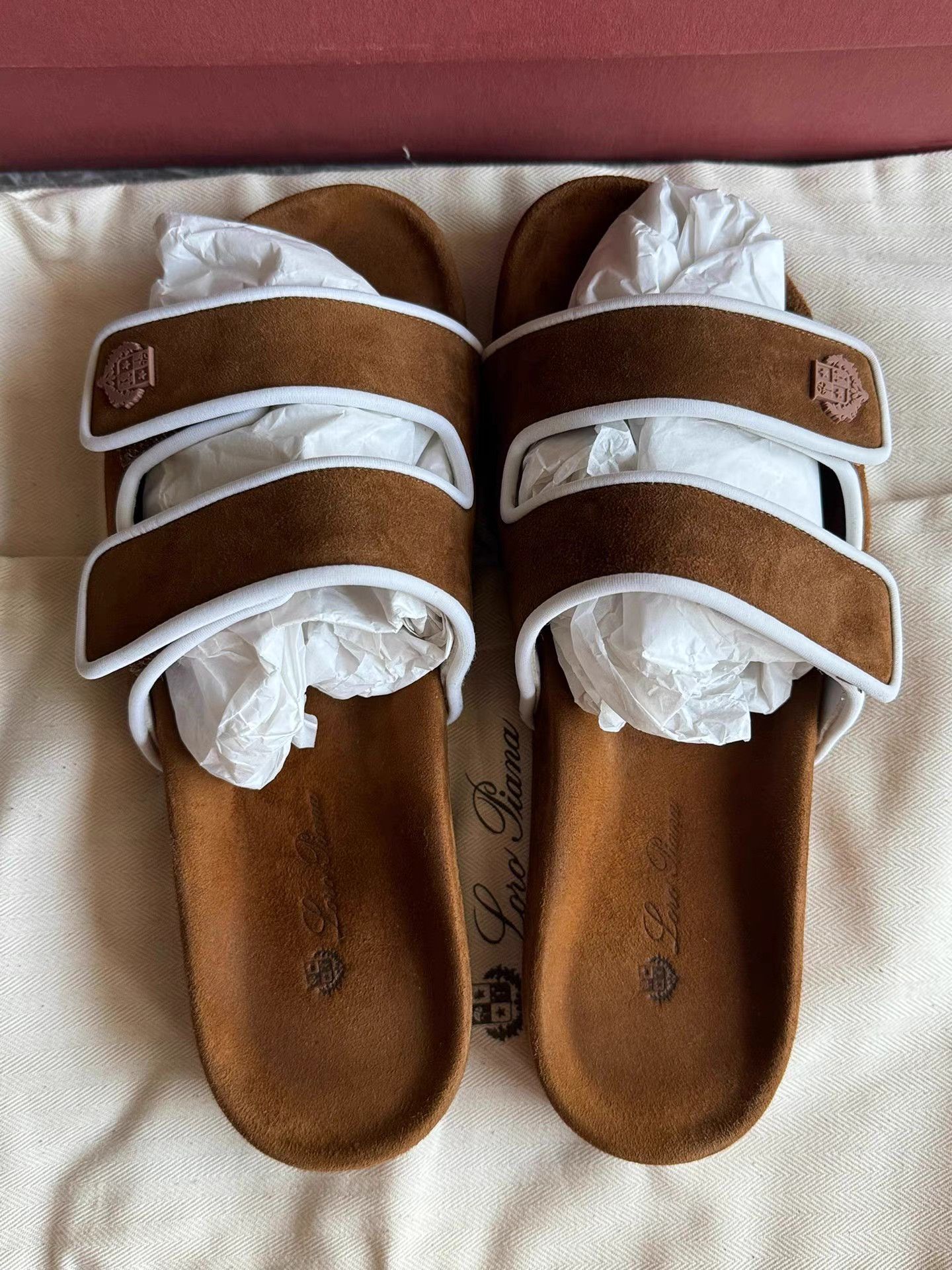 Loro Piana Loro Piana Women’s Suede Slide Sandals K6 Size US 7 / IT 37 - 3 Thumbnail