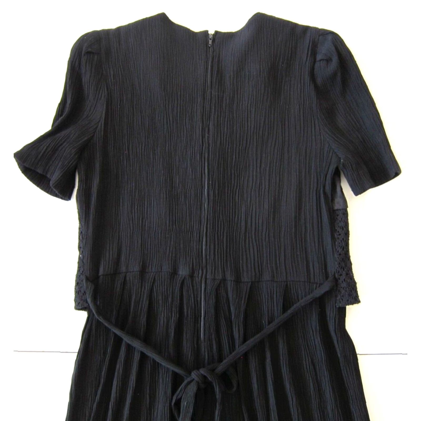 Vintage VINTAGE Miss Dorby Black Shirt Dress Small Midi Tunic Dress Size S / US 4 / IT 40 - 5 Thumbnail