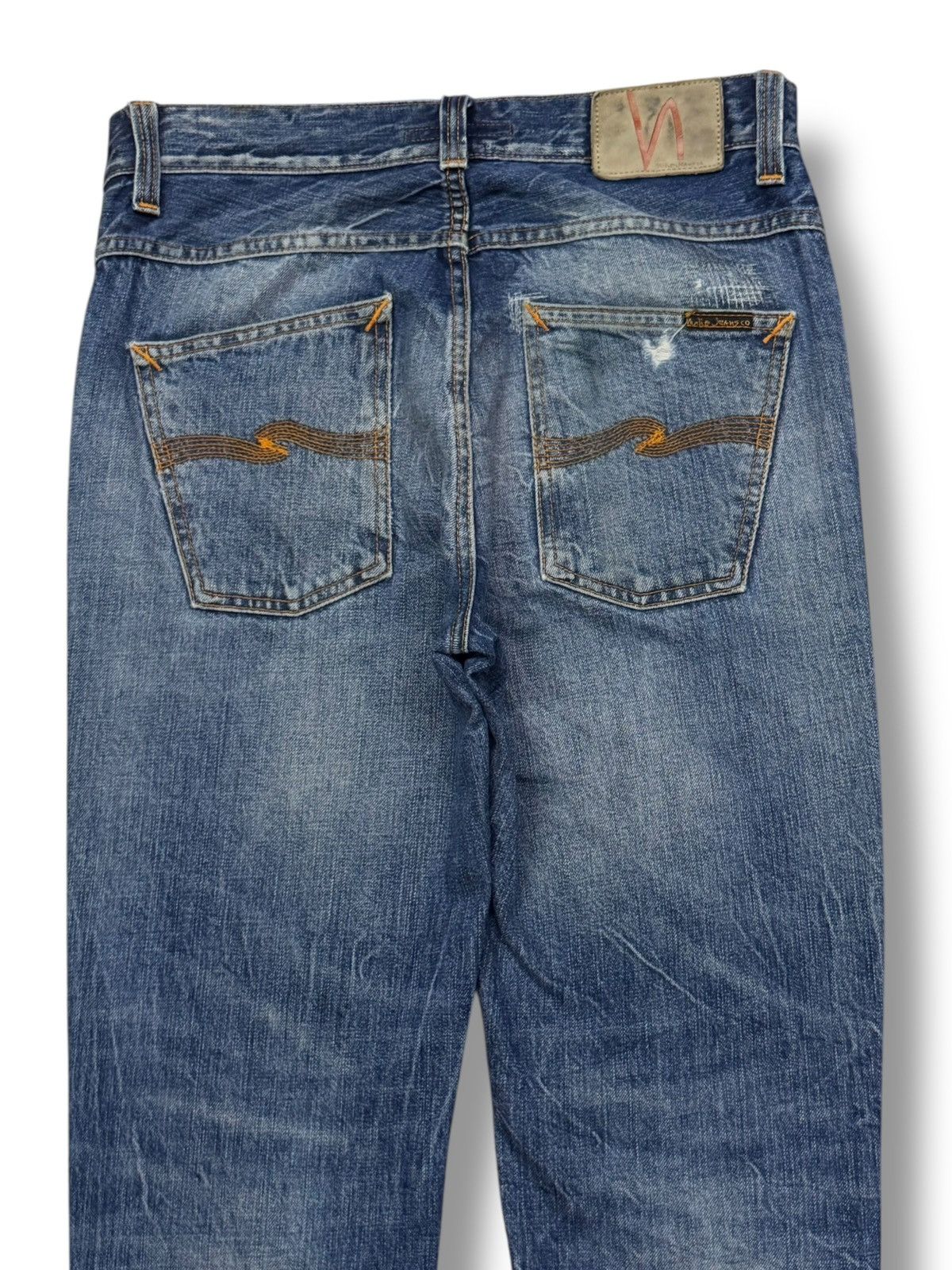 Nudie Jeans Vintage Nudie Jeans Grim Tim David Replica Distressed Denim Size US 31 - 5 Thumbnail