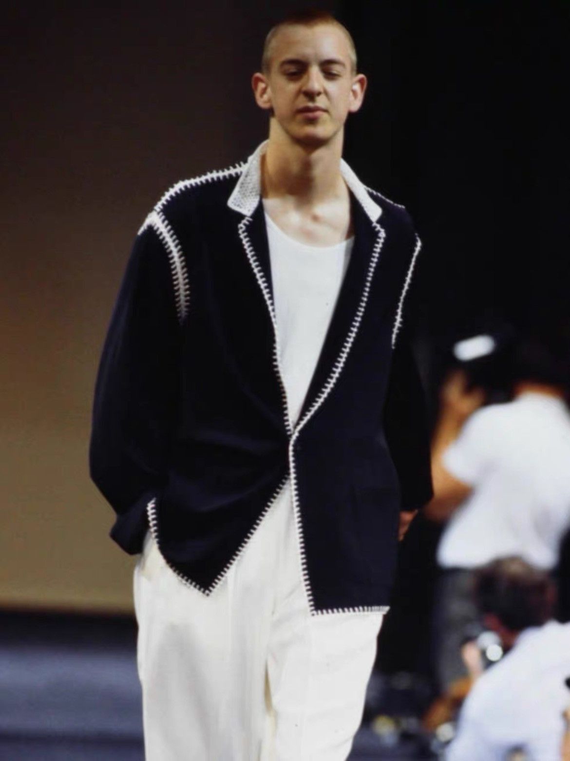 Yohji Yamamoto Yohji Yamamoto Yohji Yamamoto 91SS Hand Stitches Runway Ja Size US M / EU 48-50 / 2 - 8 Thumbnail