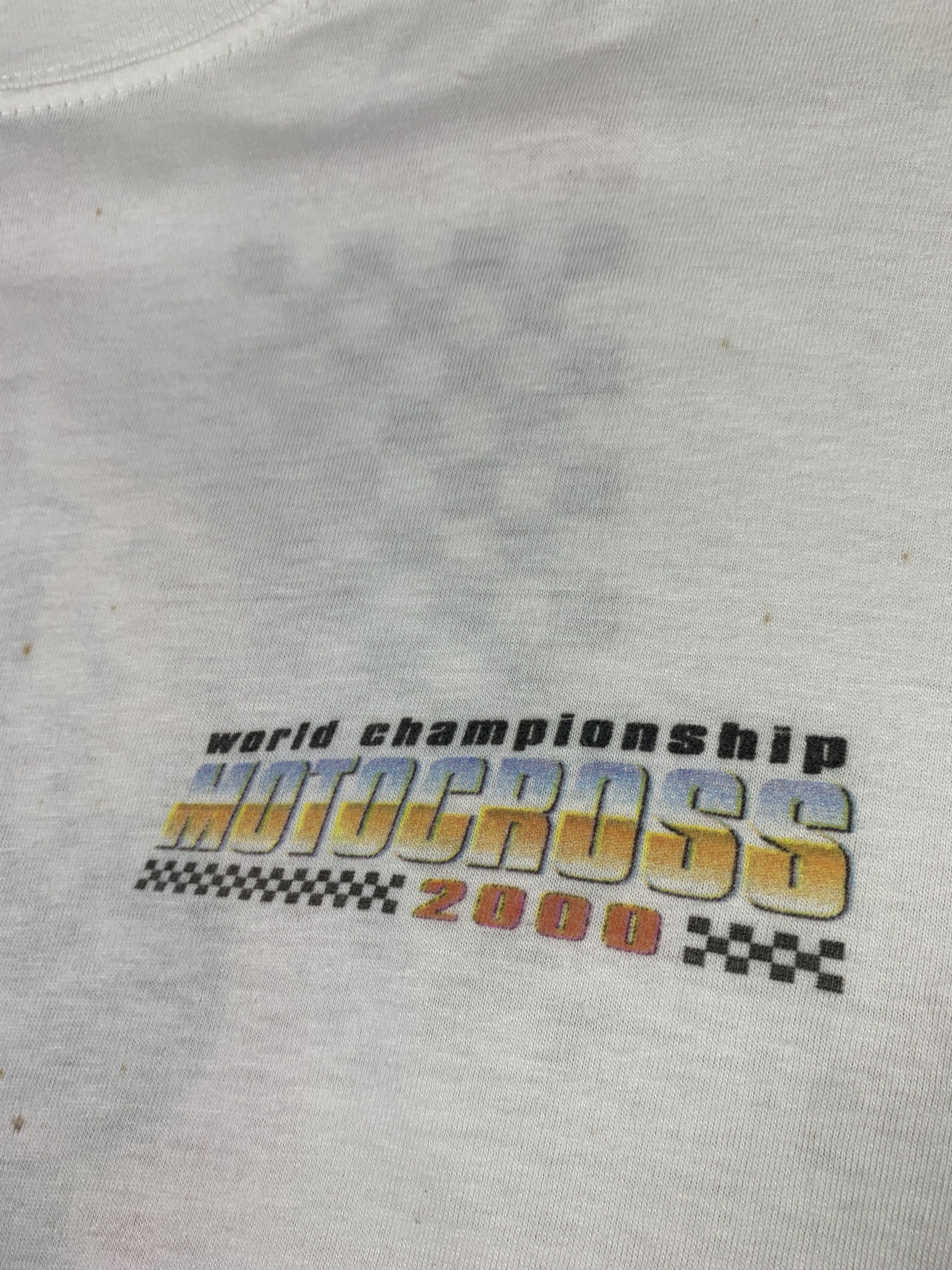 Vintage 2000 Motocross WC White #4 Tee (M) Size M / US 6-8 / IT 42-44 - 4 Thumbnail