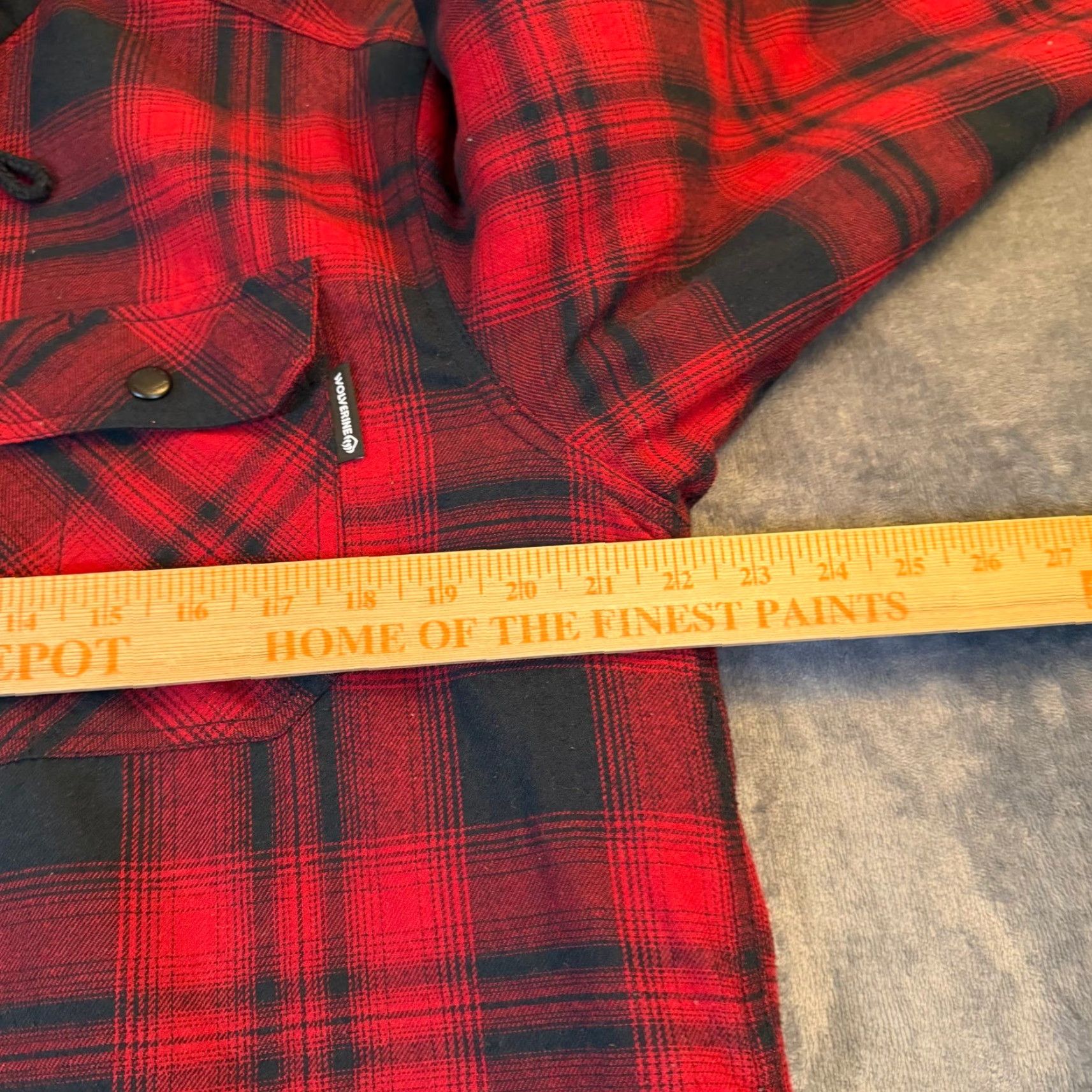 Vintage Wolverine Shirt Jacket Mens M Red Black Plaid Sherpa Lined Hooded Insulated Quilted Cotton Blend 60% Cotton 40% Polyester Size US M / EU 48-50 / 2 - 6 Thumbnail