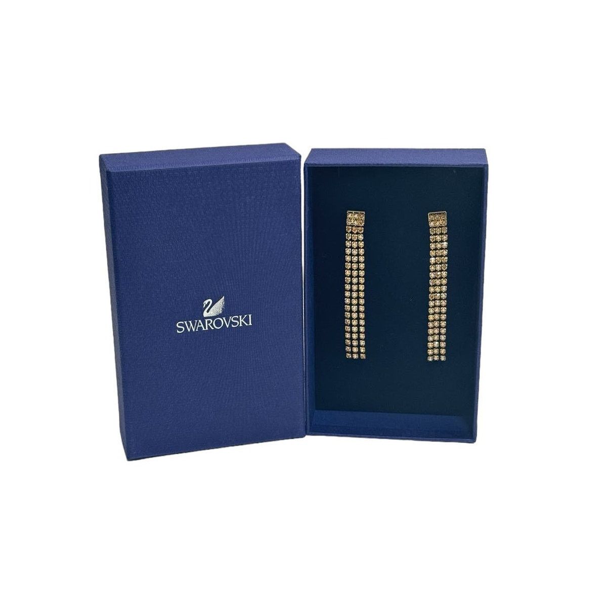 Swarovski Swarovski Goldtone Crystal Long Linear Curtain Earrings Size ONE SIZE - 1 Thumbnail