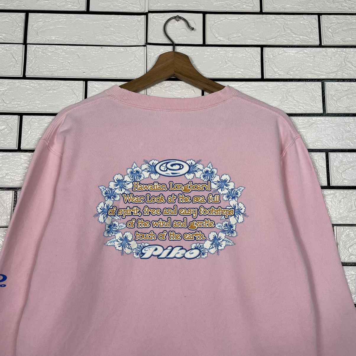 Japanese Brand Piko Hawaian Longboard Wear Pink Sweatshirt Size M / US 6-8 / IT 42-44 - 8 Thumbnail