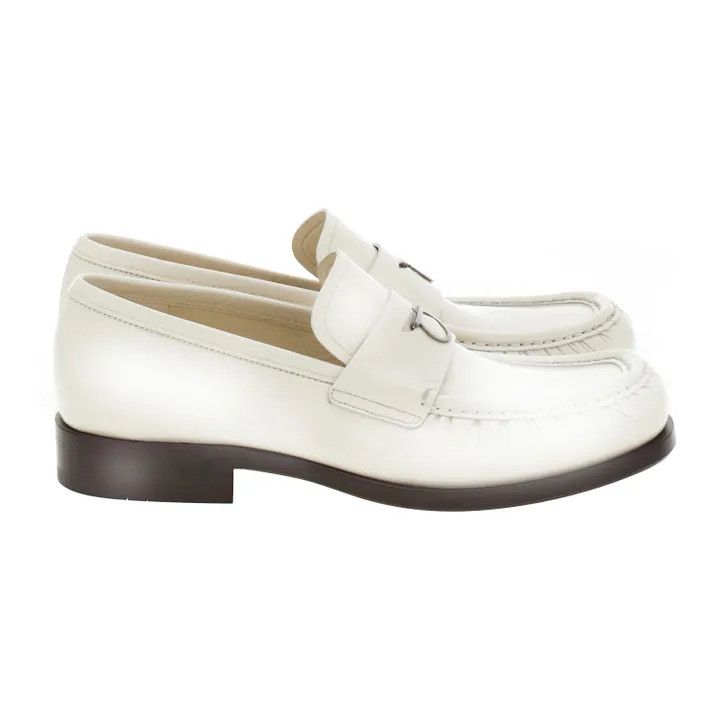 Salvatore Ferragamo o1s1rm0924 Leather Loafers in White Size US 11.5 / EU 44-45 - 2 Thumbnail