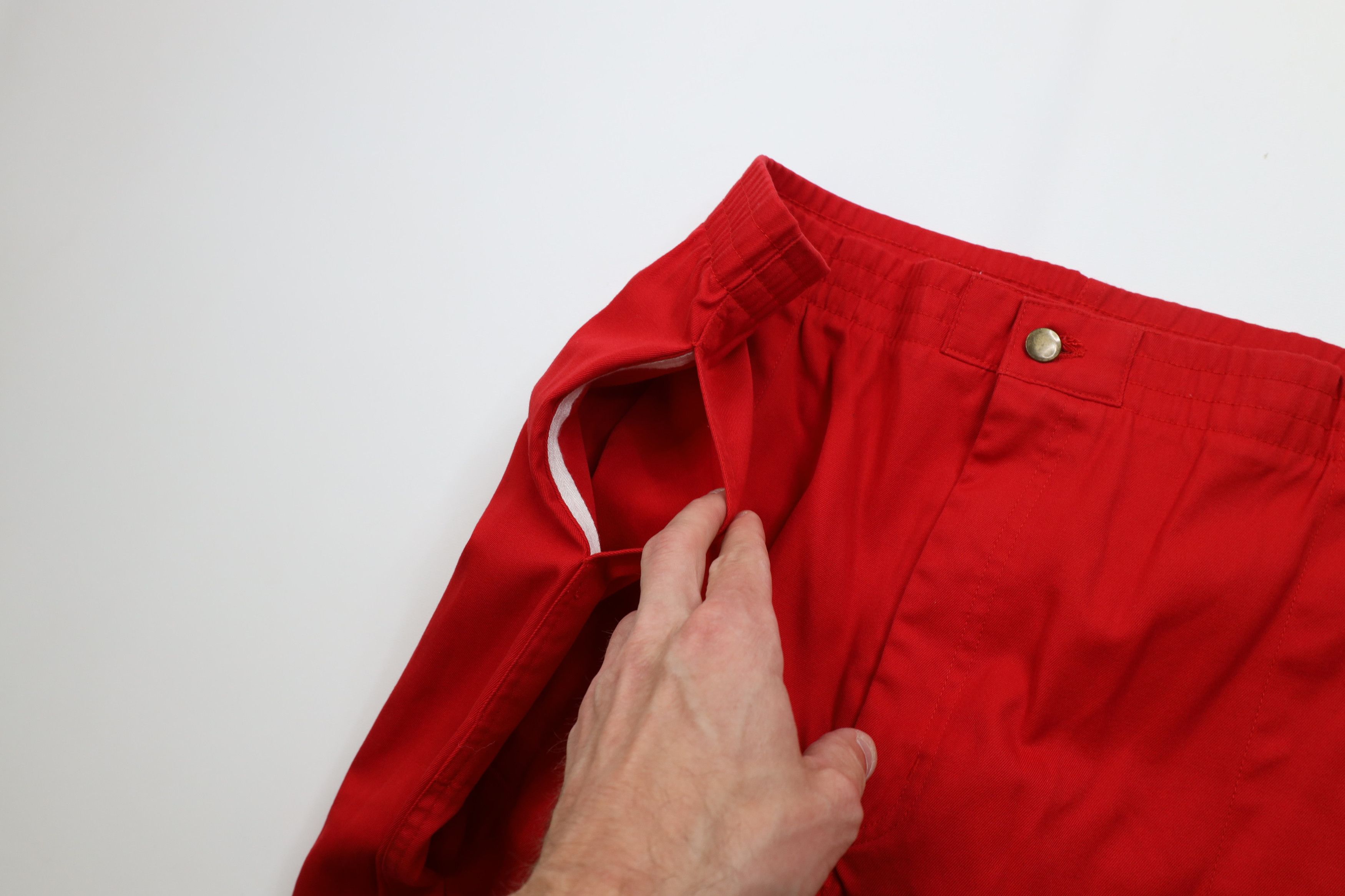 Woolrich Woolen Mills Vintage 90s Woolrich Wide Leg Utility Pants Trousers Red Size US 38 / EU 54 - 7 Thumbnail