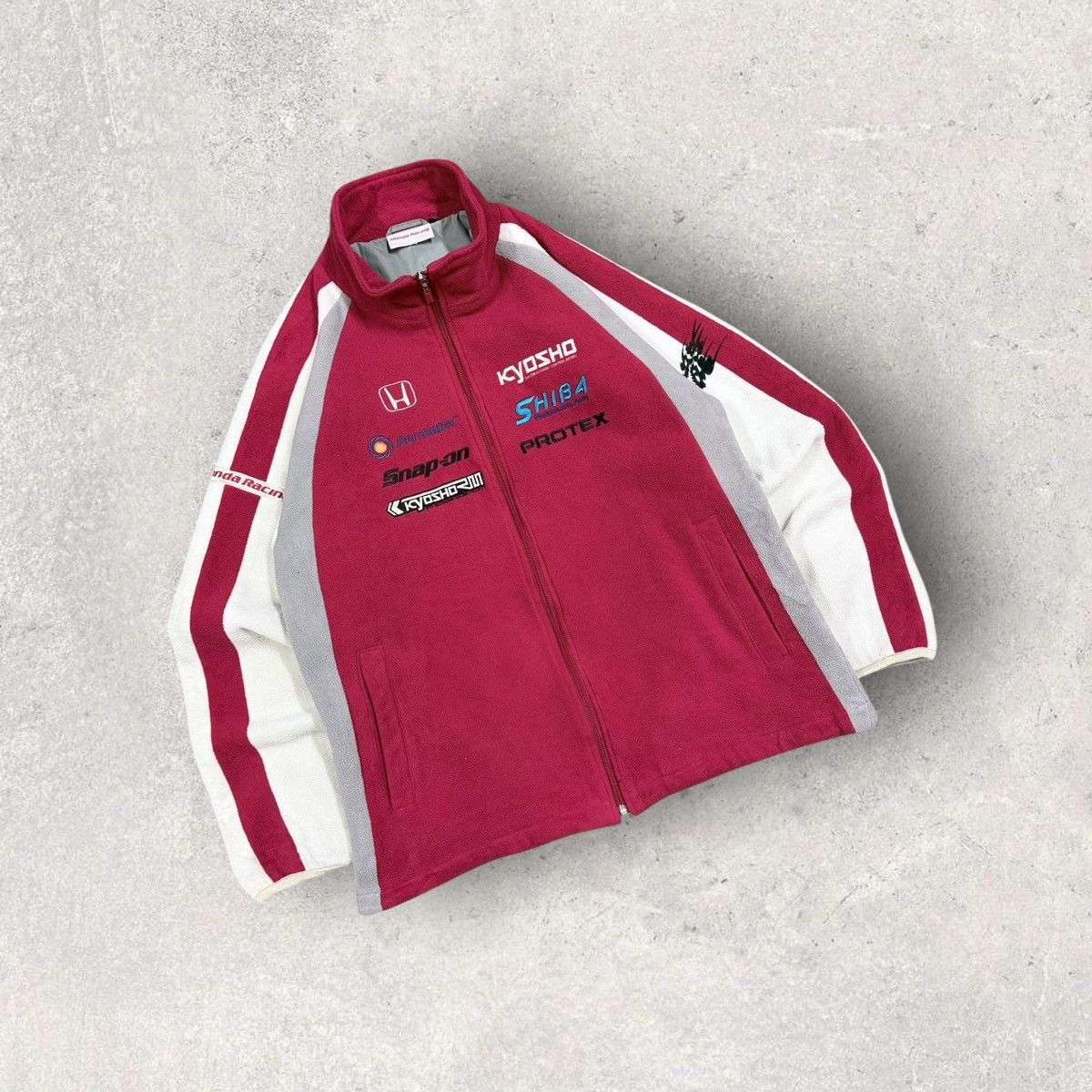 Honda Vtg🔥90’s Honda Racing Fleece Zipper Jacket Size US M / EU 48-50 / 2 - 6 Thumbnail