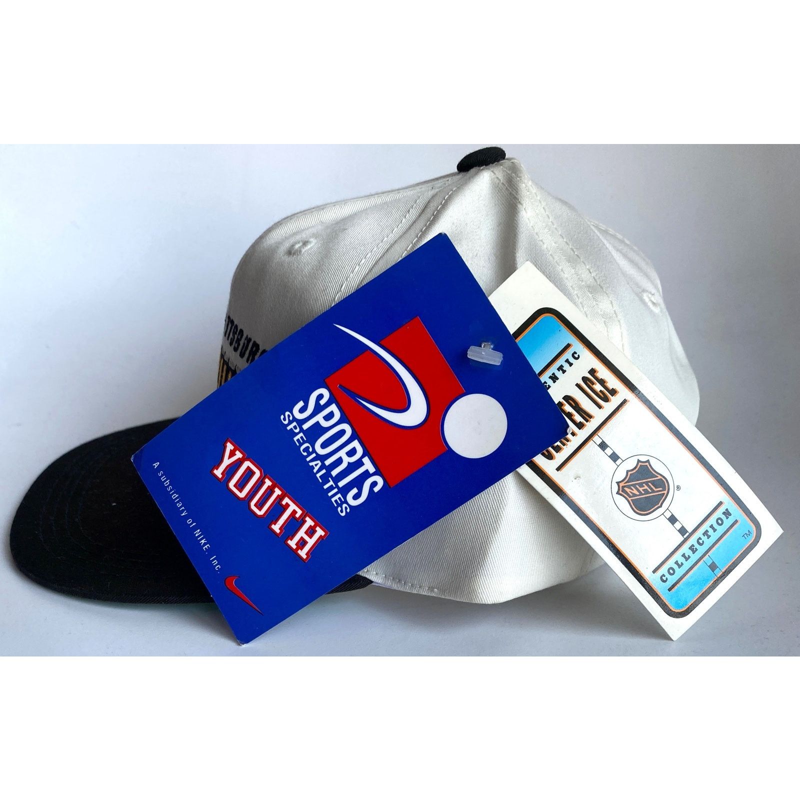 NHL × Sports Specialties NEW Pittsburgh Penguins 90s SHADOW snapback Robo Youth vtg Size ONE SIZE - 8 Thumbnail