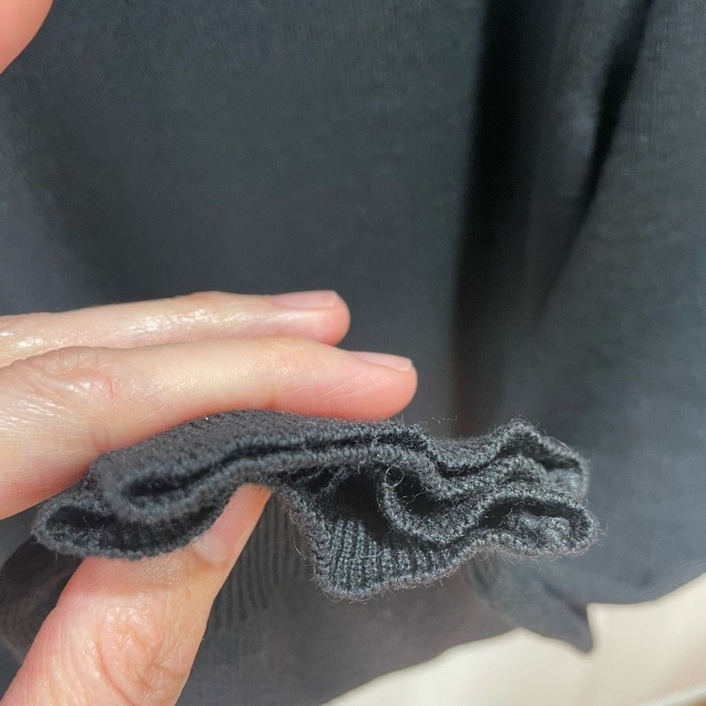 Other Mino Lombardi Black 100% Wool Polo Sweater Size 54/ XL Size US L / EU 52-54 / 3 - 8 Thumbnail