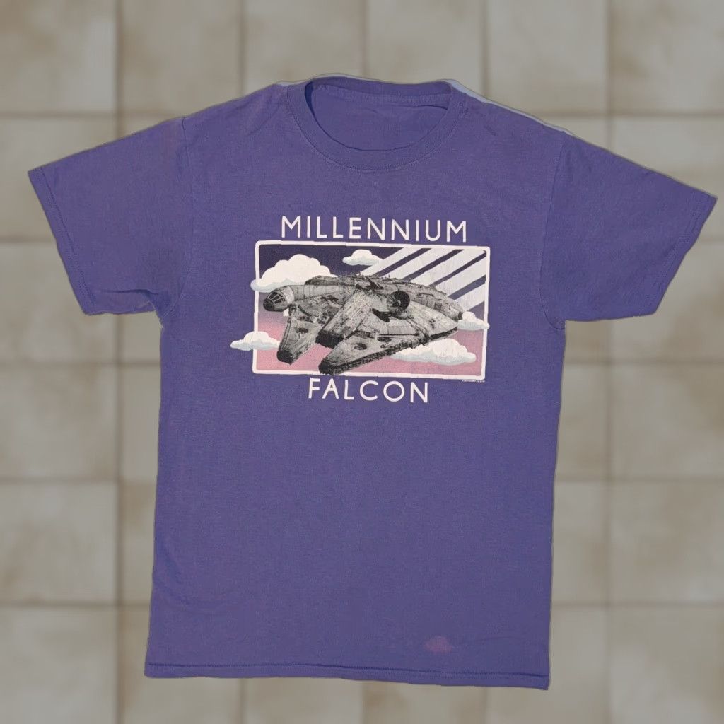 Star Wars Star Wars T-Shirt Purple Logo Retro Shirt Short Sleeve Men Ladies S Regular Cotton Jersey Crew Neck Casual Vintage: No Size S / US 4 / IT 40 - 1 Thumbnail
