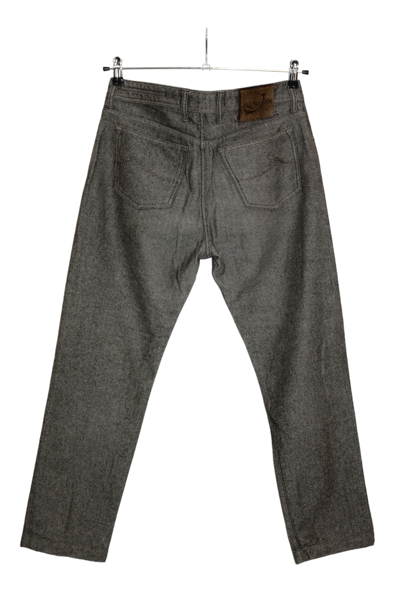 Jacob Cohen Jacob Cohen Herringbone Woven Cotton-Wool Denim Cropped Pant Size US 32 / EU 48 - 2 Thumbnail
