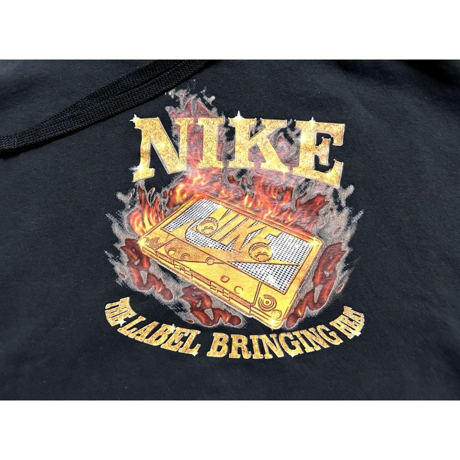 Nike Nike The Label Bringing Heat Cassette Graphic Hoodie Mens L Black Double Sided Size US L / EU 52-54 / 3 - 3 Thumbnail