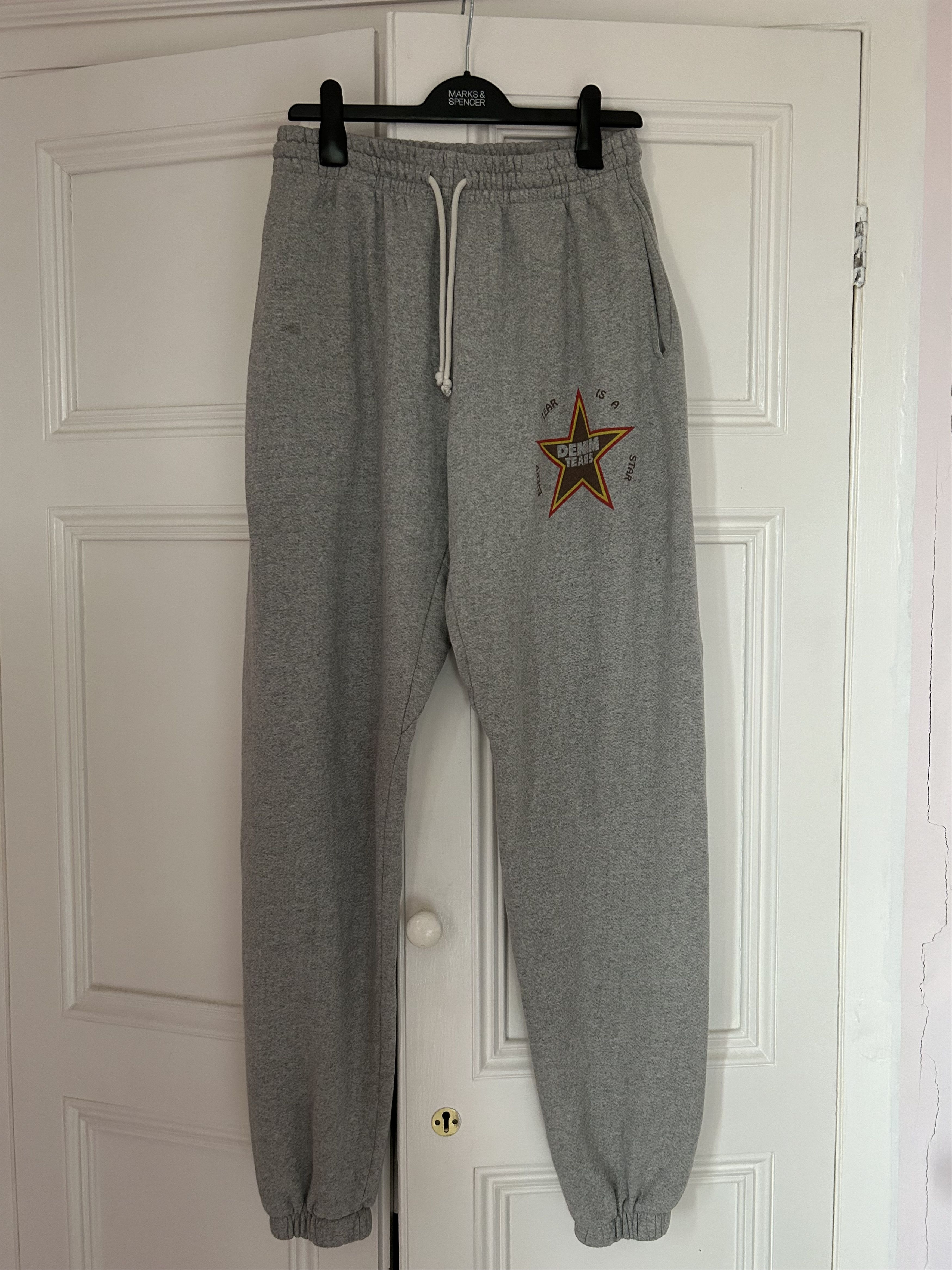 image of Denim Tears Every Tear Is A Star Grey Track Pants L, Men's (Size 34)