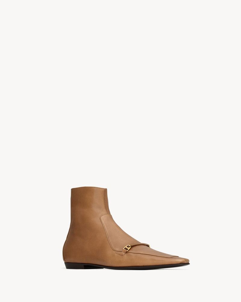 Saint Laurent Paris o1s1wg110126 800641 Milton Boots in Smooth Leather in Camel Size US 11 / EU 44 - 4 Thumbnail
