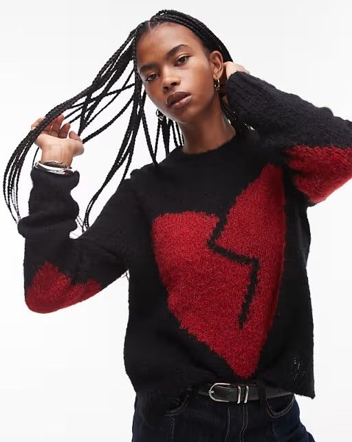 Allsaints AllSaints Luvheart crew neck wool/alpaca jumper. Size XS / US 0-2 / IT 36-38 - 1 Thumbnail