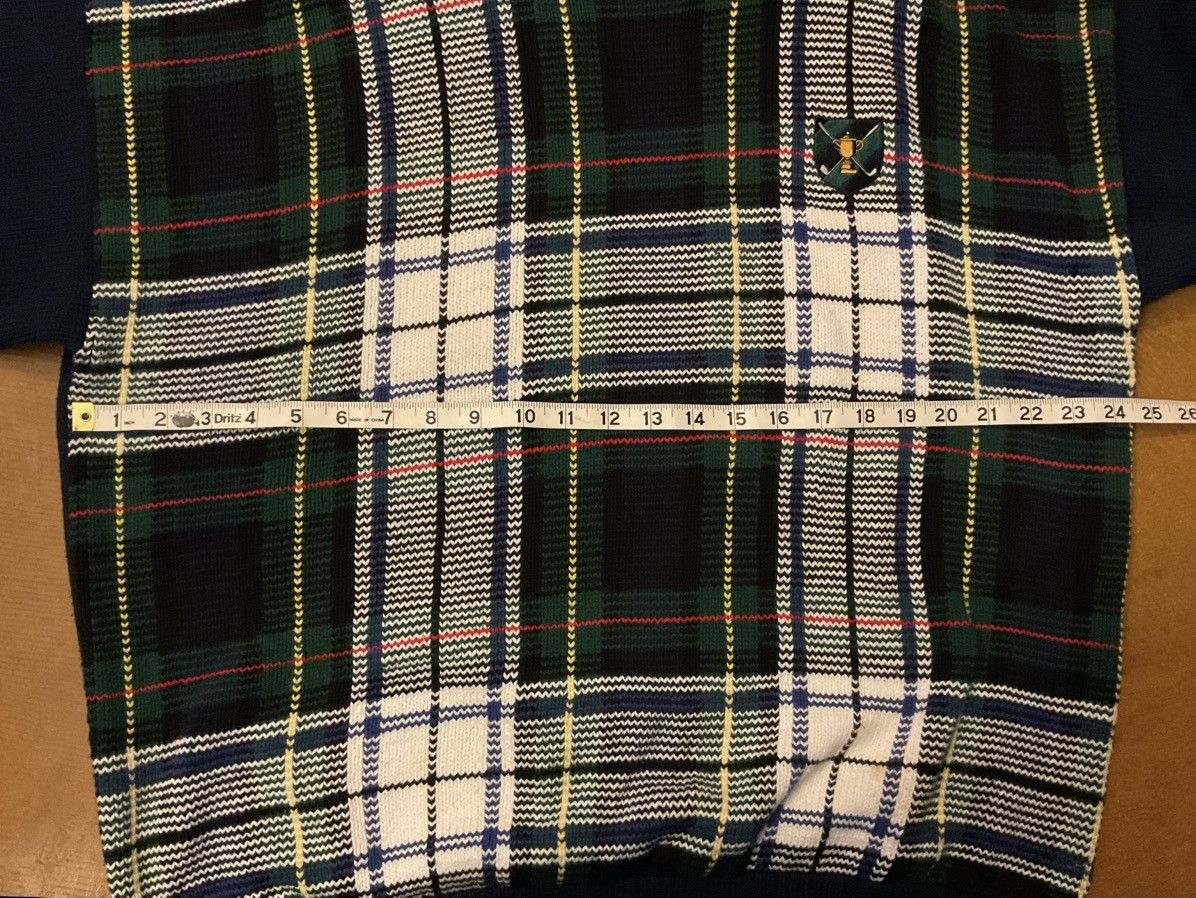 John Ashford John Ashford Men's Blue and Green Plaid Crewneck Sweater Size US XL / EU 56 / 4 - 3 Thumbnail