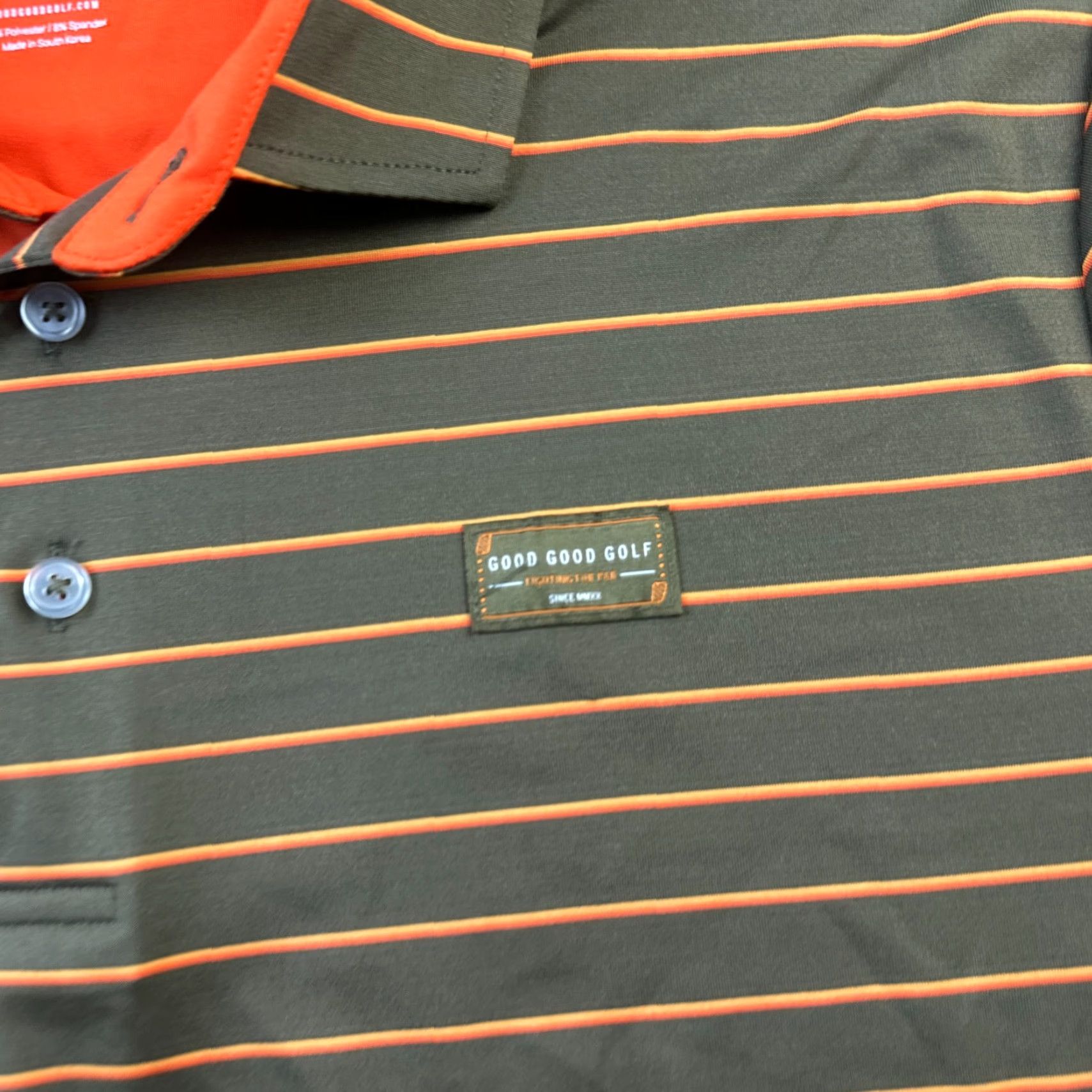 Vintage Good Good Polo Shirt Mens Large Green Orange Performance Logo Golf Size US L / EU 52-54 / 3 - 4 Thumbnail