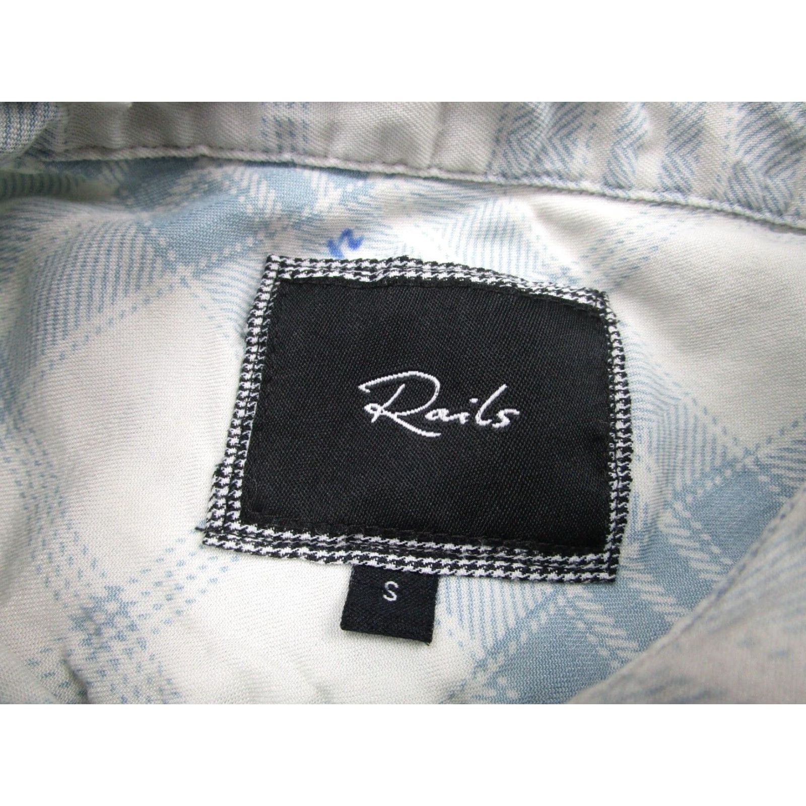 Rails Rails Plaid Shirt Womens Small Blue White Button-UpCowgirl Grunge Bohemian Womens Size S / US 4 / IT 40 - 4 Thumbnail