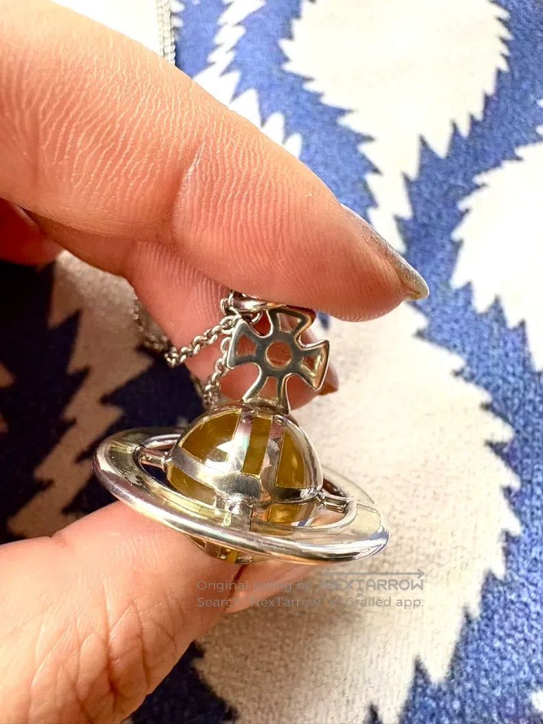 Vivienne Westwood Vivienne Westwood Jelly yellow Orb Saturn necklace Size ONE SIZE - 3 Thumbnail